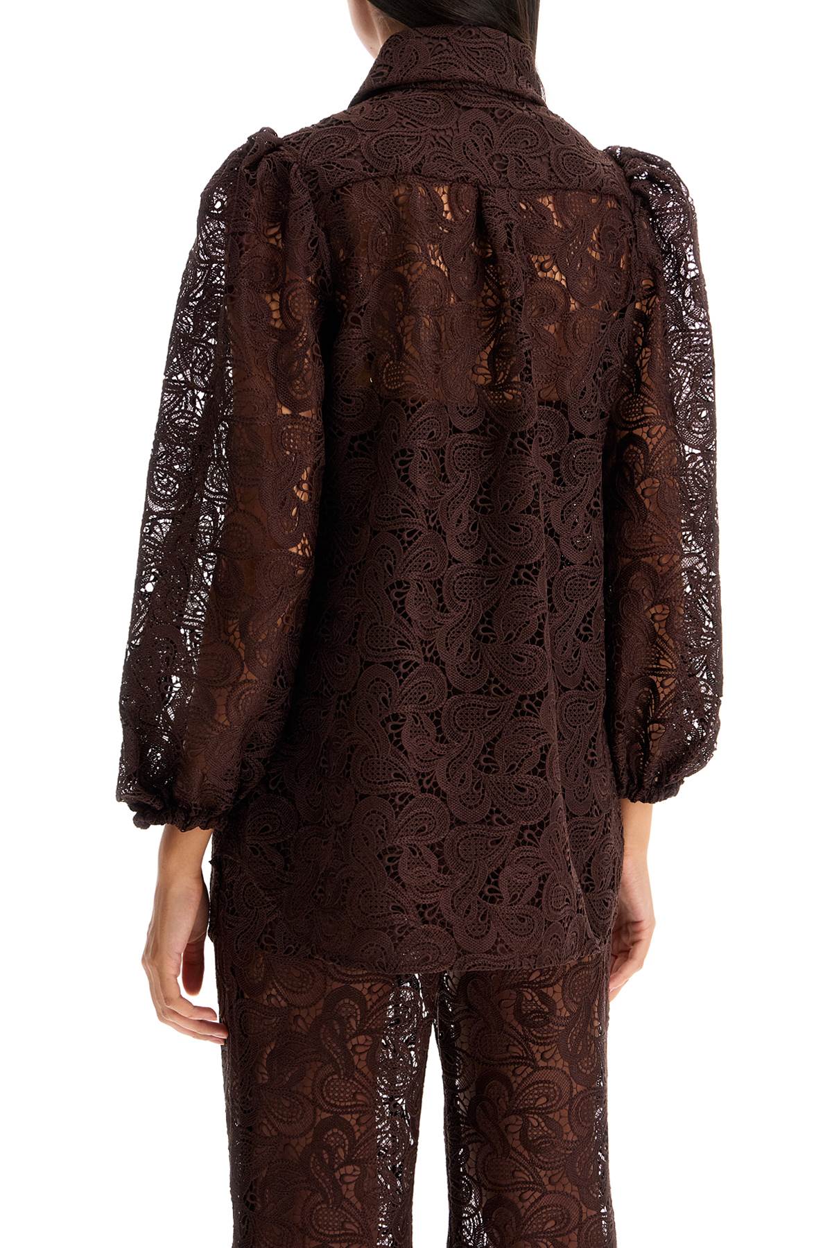 Shop Zimmermann Of Lace Shirt On White Background In Brown