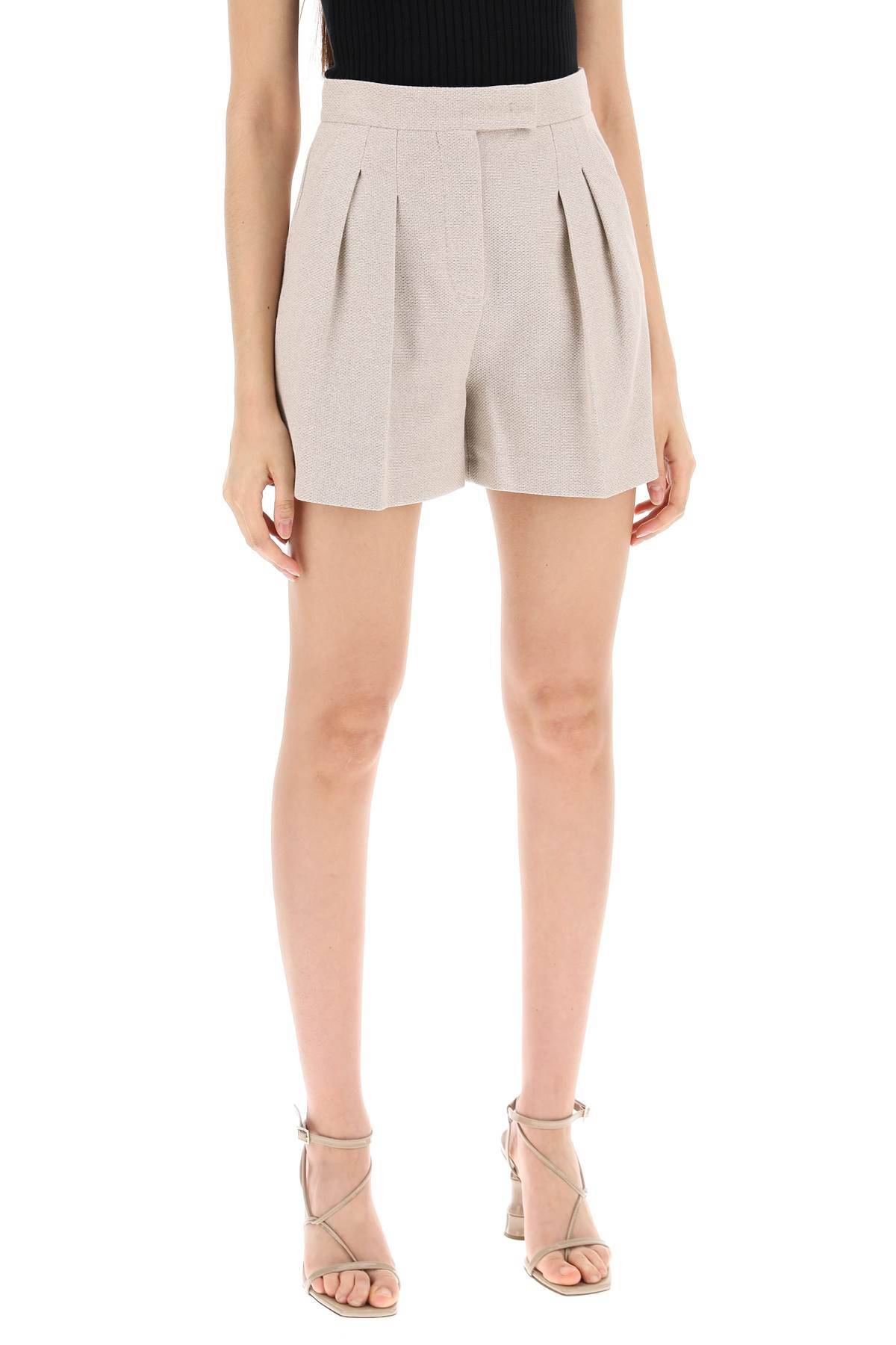 Shop Max Mara "jessica Cotton Jersey Shorts For Women" In Neutro