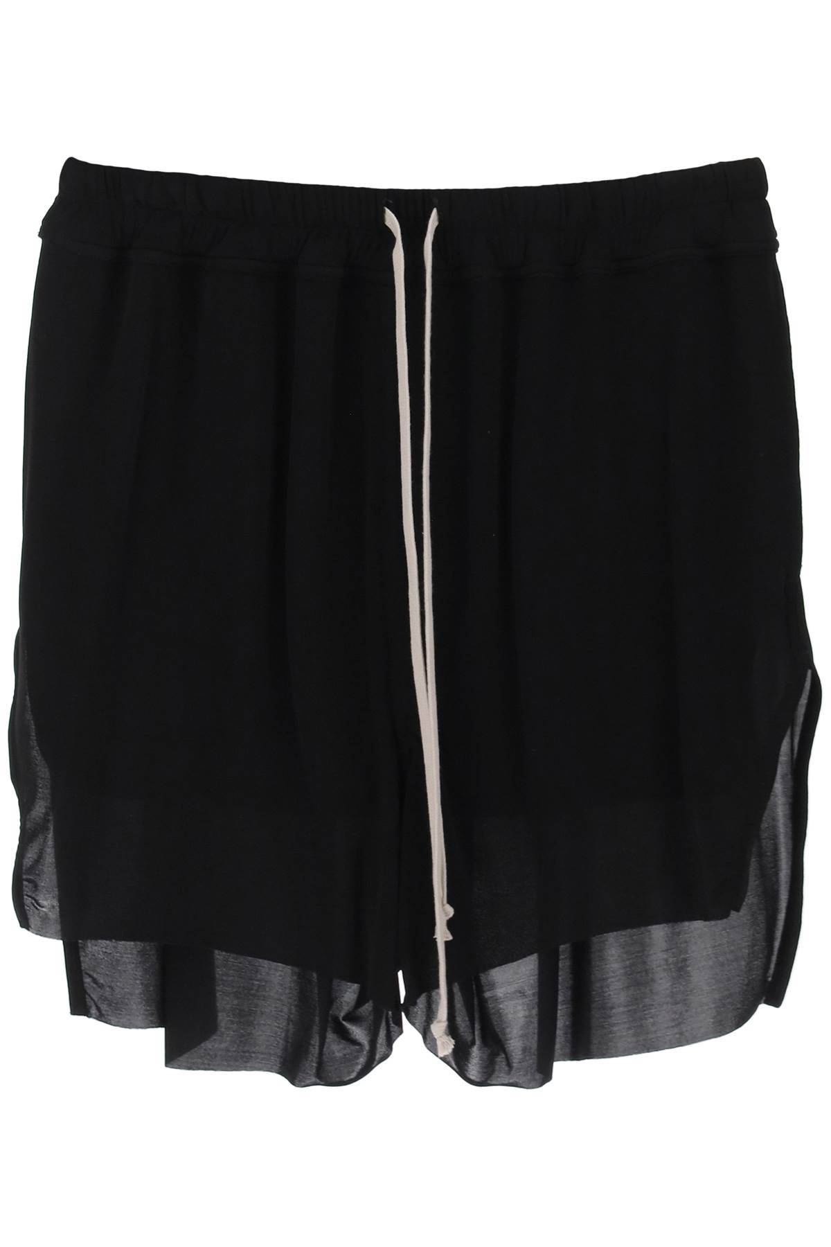 Shop Rick Owens Sporty Shorts In Cupro In Black