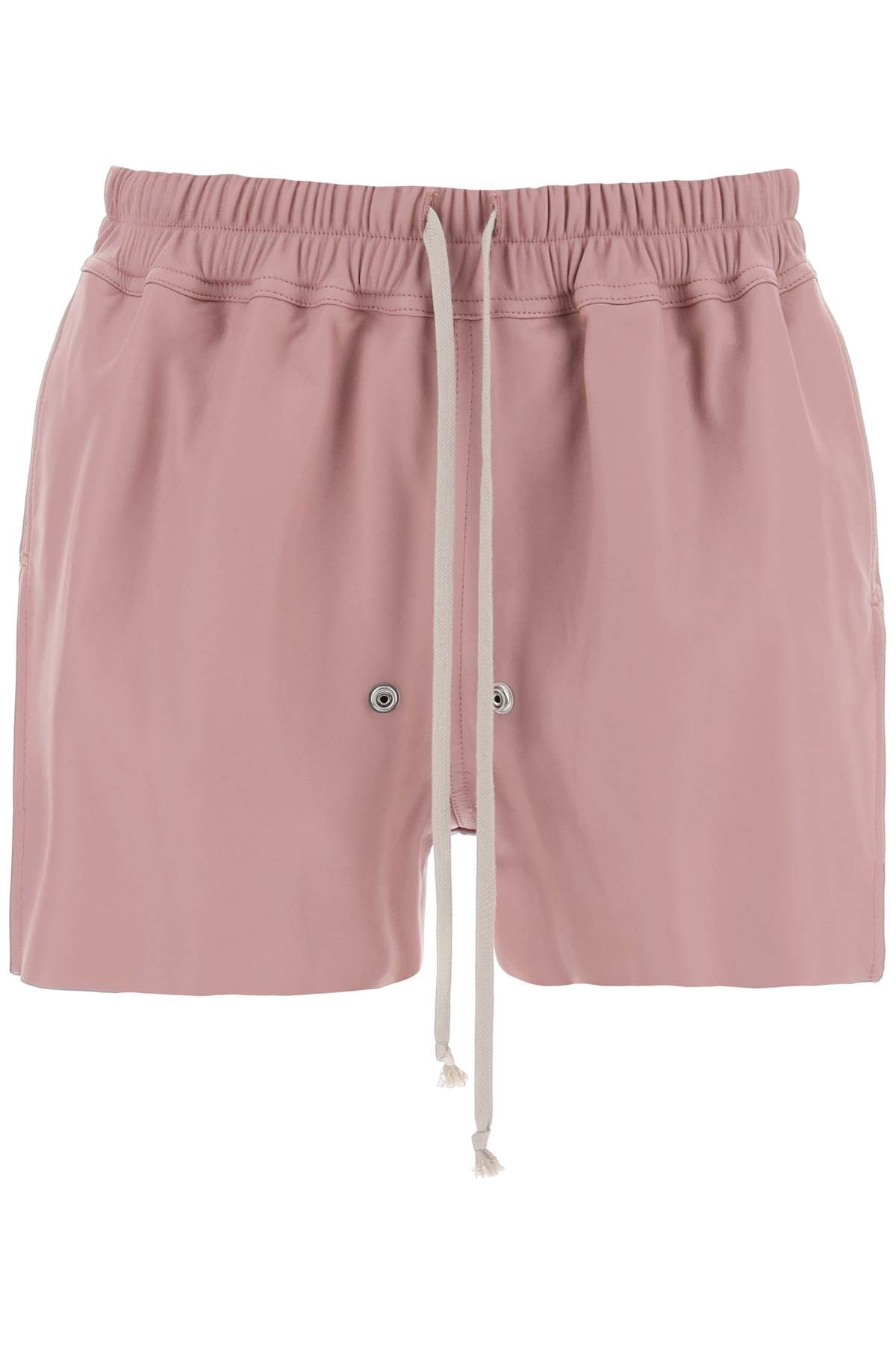 Rick Owens Gabe Leather Shorts For Men In Pink