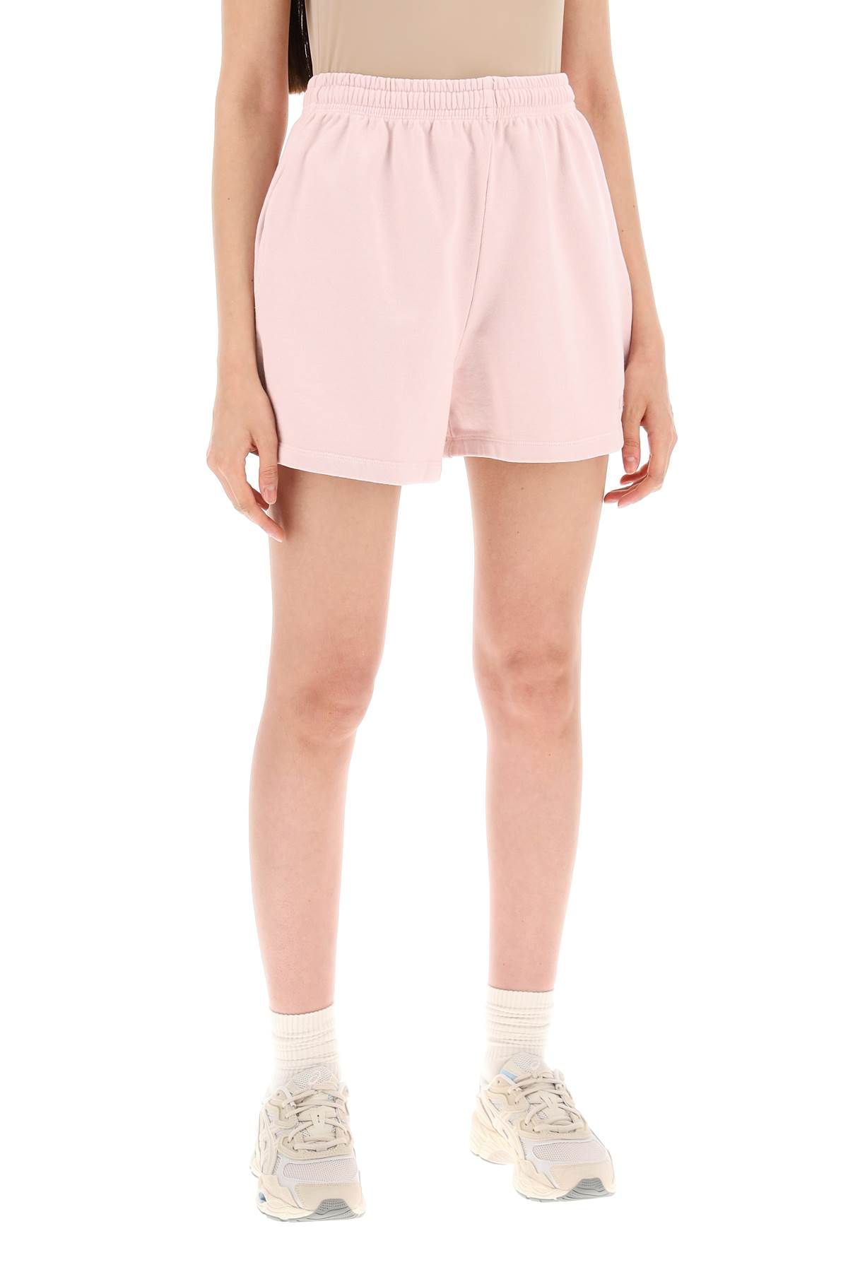 Shop Rotate Birger Christensen Organic Cotton Sports Shorts For Men In Pink