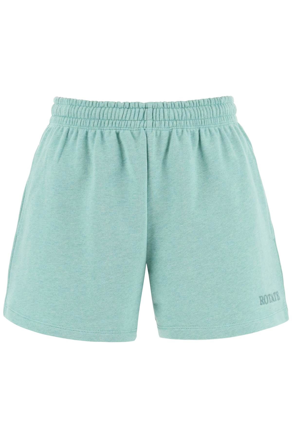 Shop Rotate Birger Christensen Organic Cotton Sports Shorts For Men In Green