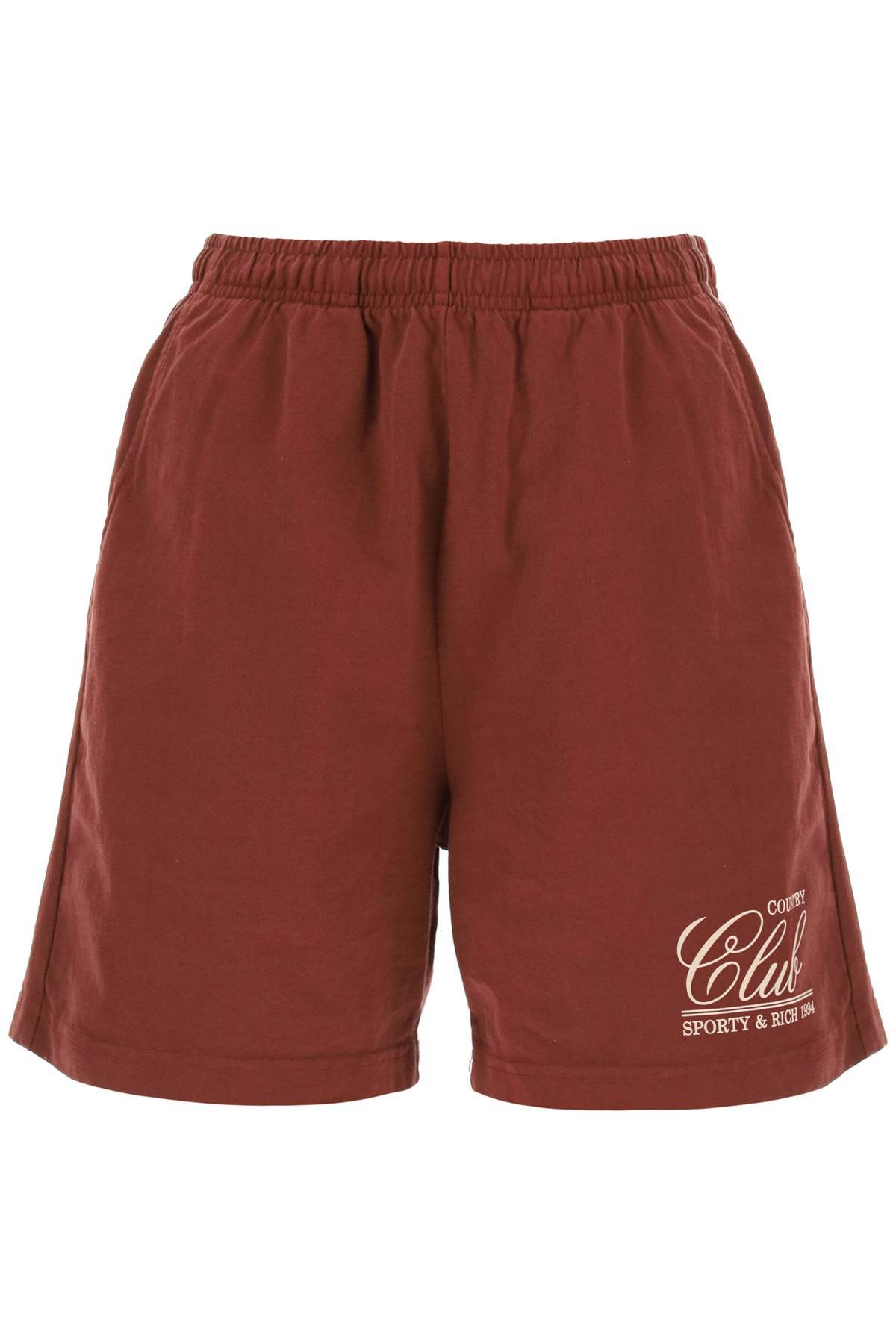 Shop Sporty And Rich '94 Country Club' Gym Shorts In Brown