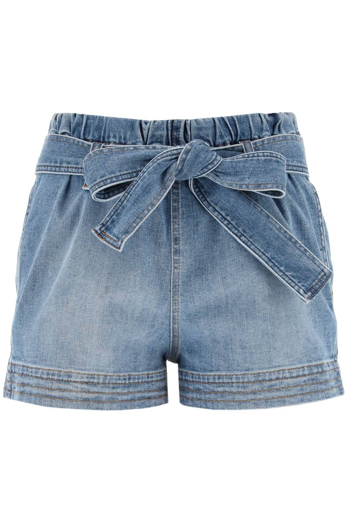 Shop Stella Mccartney Denim Shorts In Light Blue