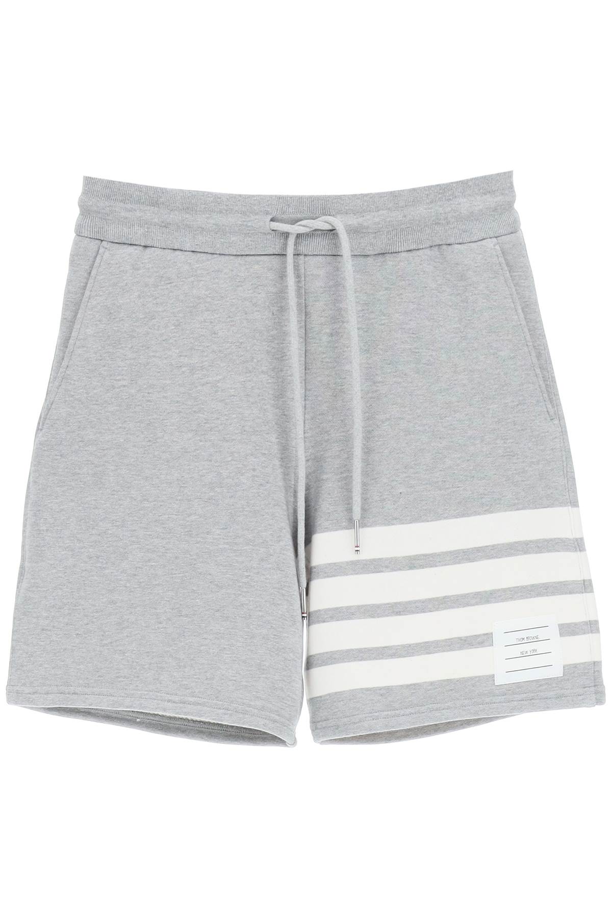 Shop Thom Browne 4-bar Shorts In Grey