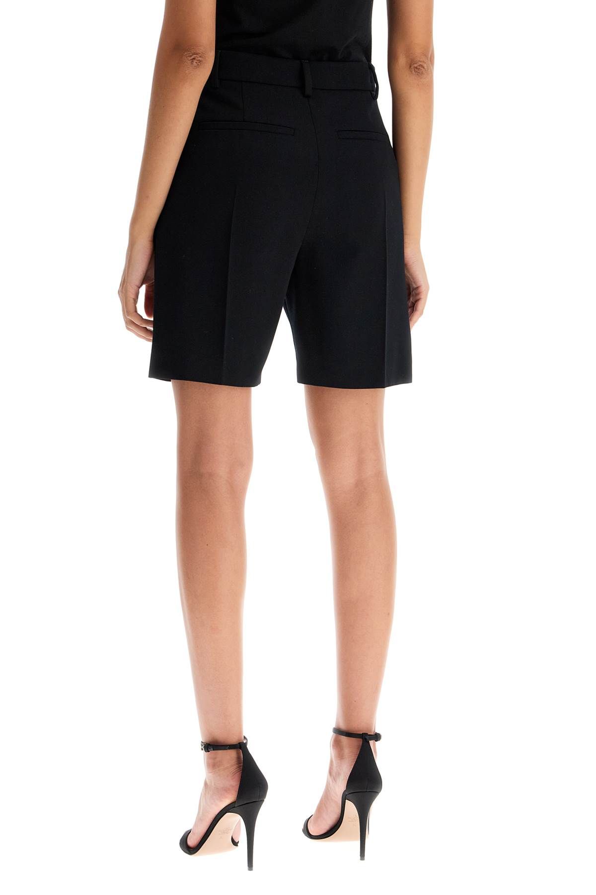 Shop Valentino Grisaille Bermuda Shorts In Black