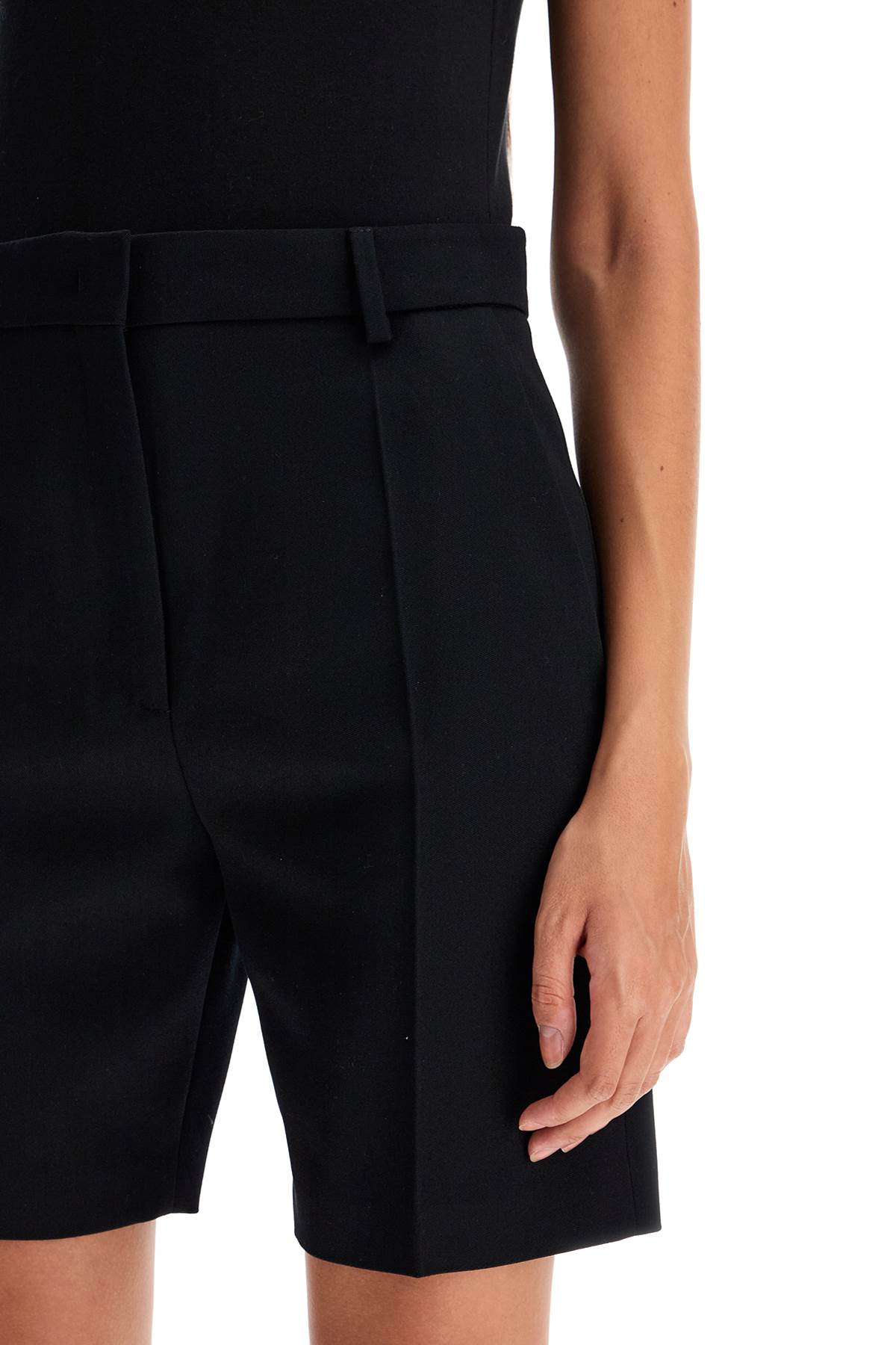 Shop Valentino Grisaille Bermuda Shorts In Black