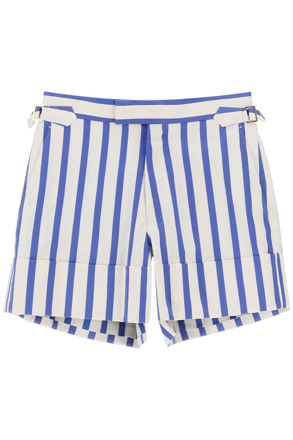 Shop Vivienne Westwood 'bertram' Striped Shorts In White,blue