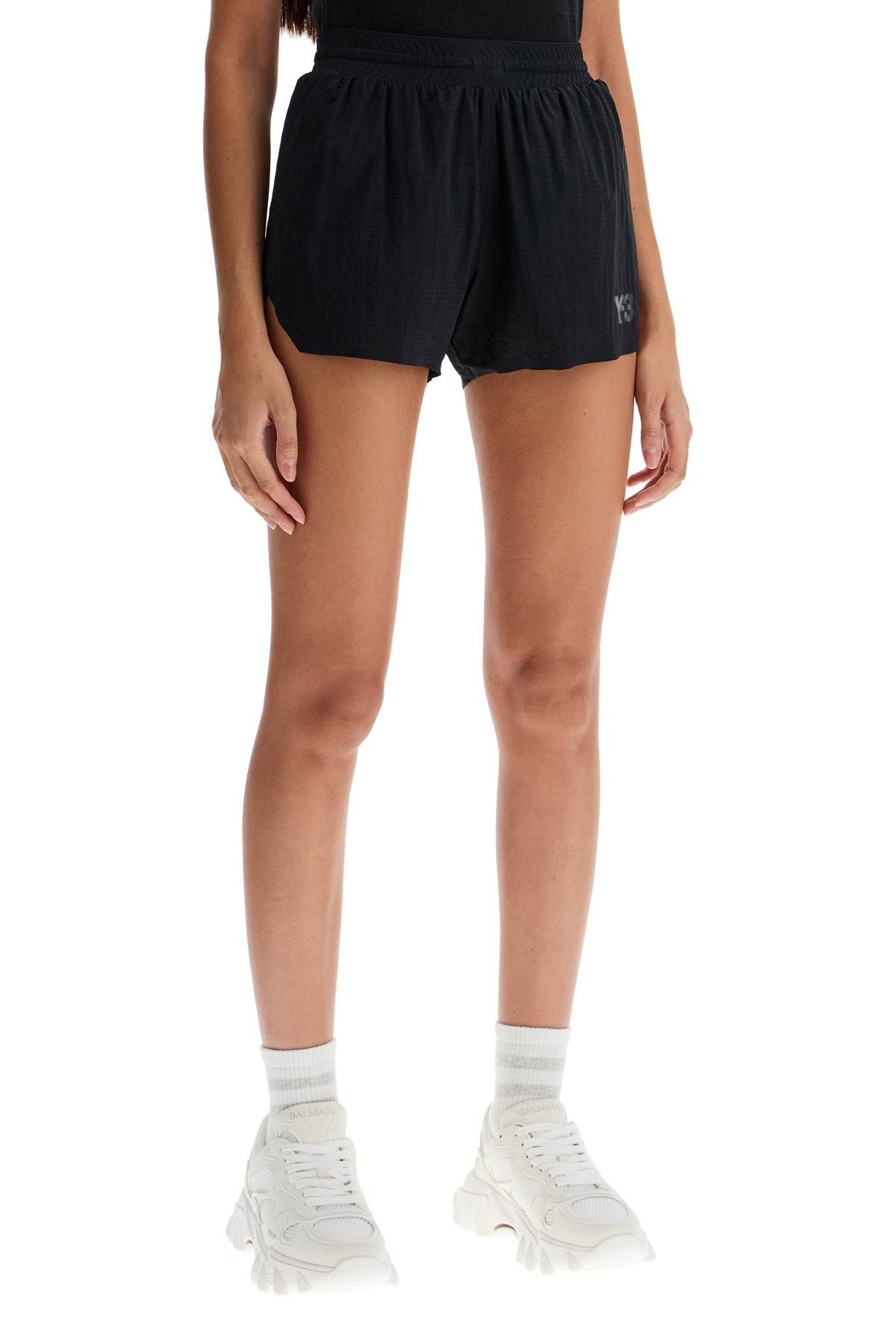 Shop Y-3 Running Shorts In Black