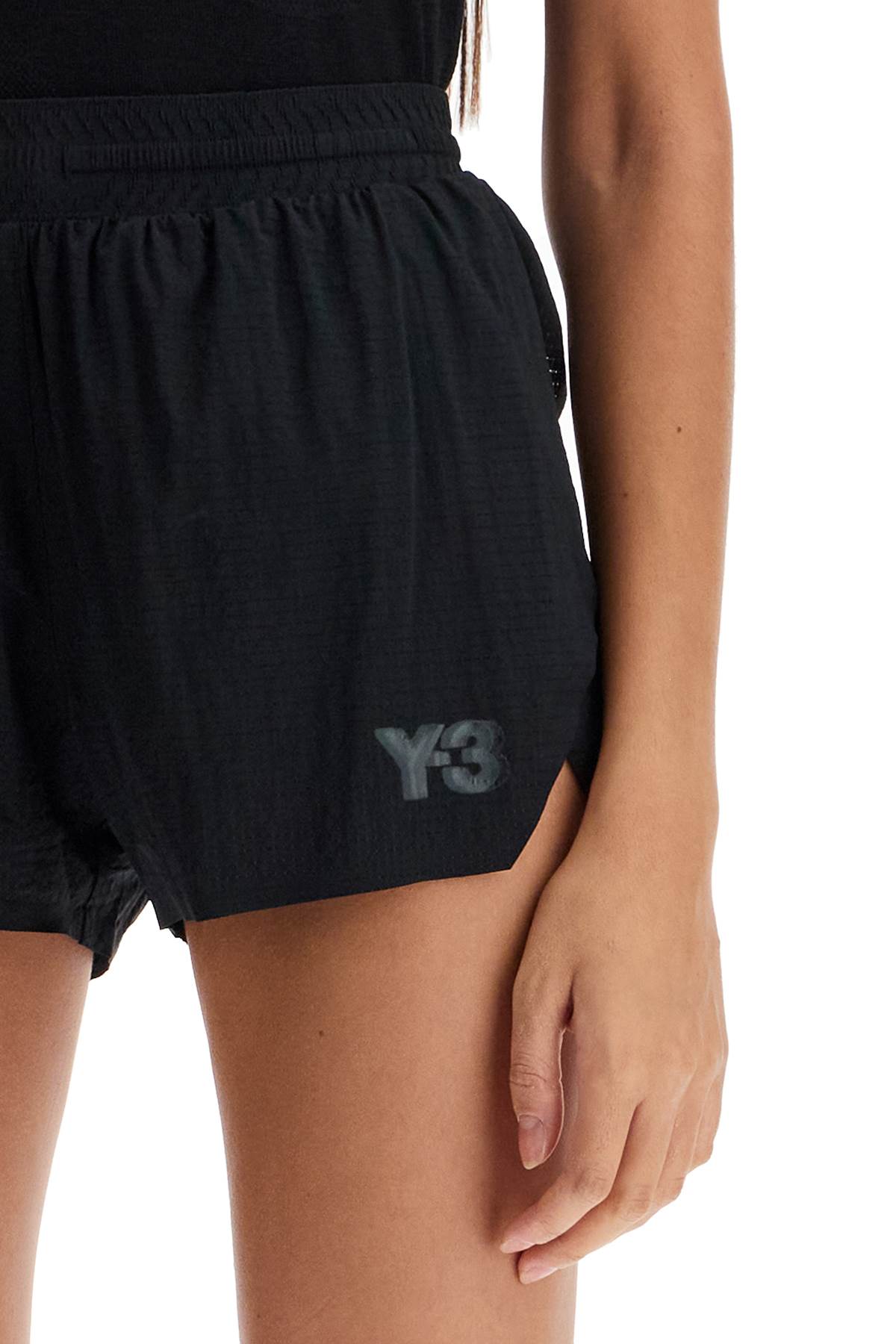 Shop Y-3 Running Shorts In Black