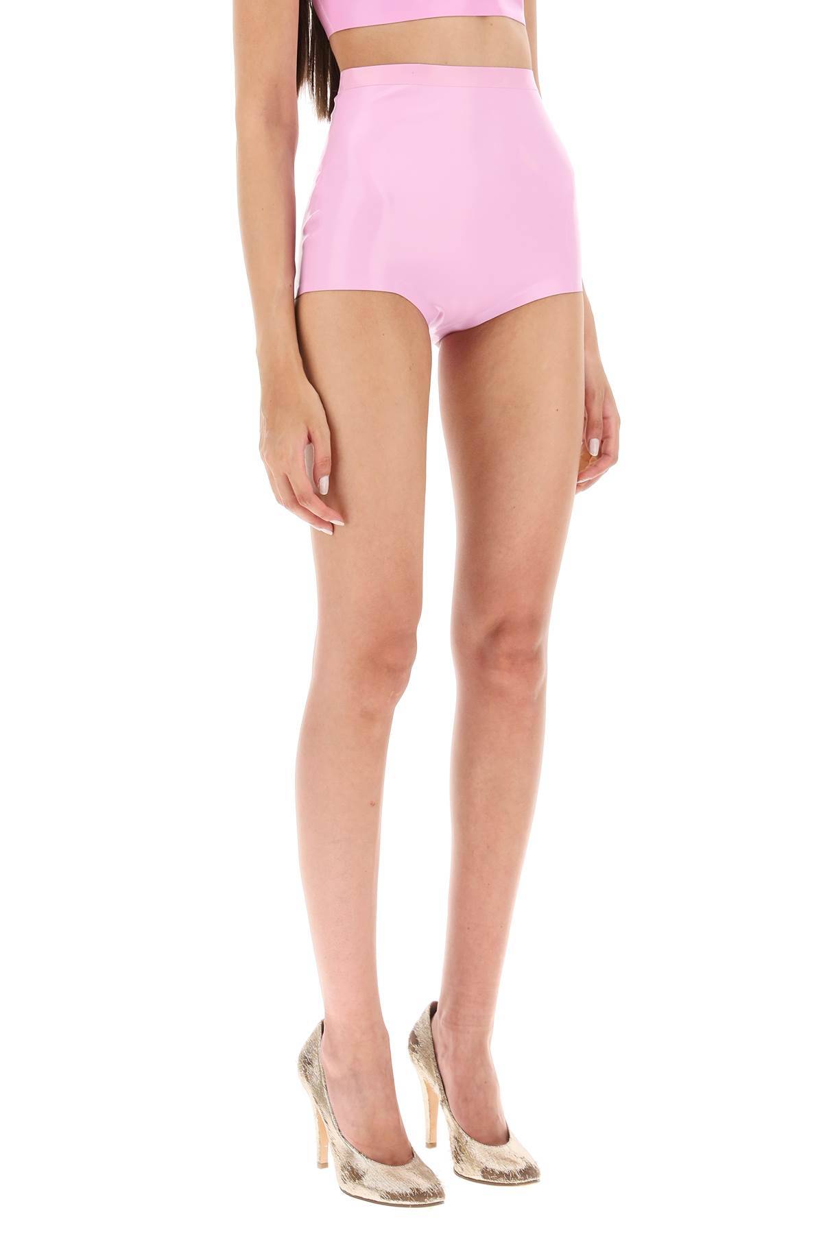 Shop Maison Margiela High-waisted Briefs In Latex In Pink