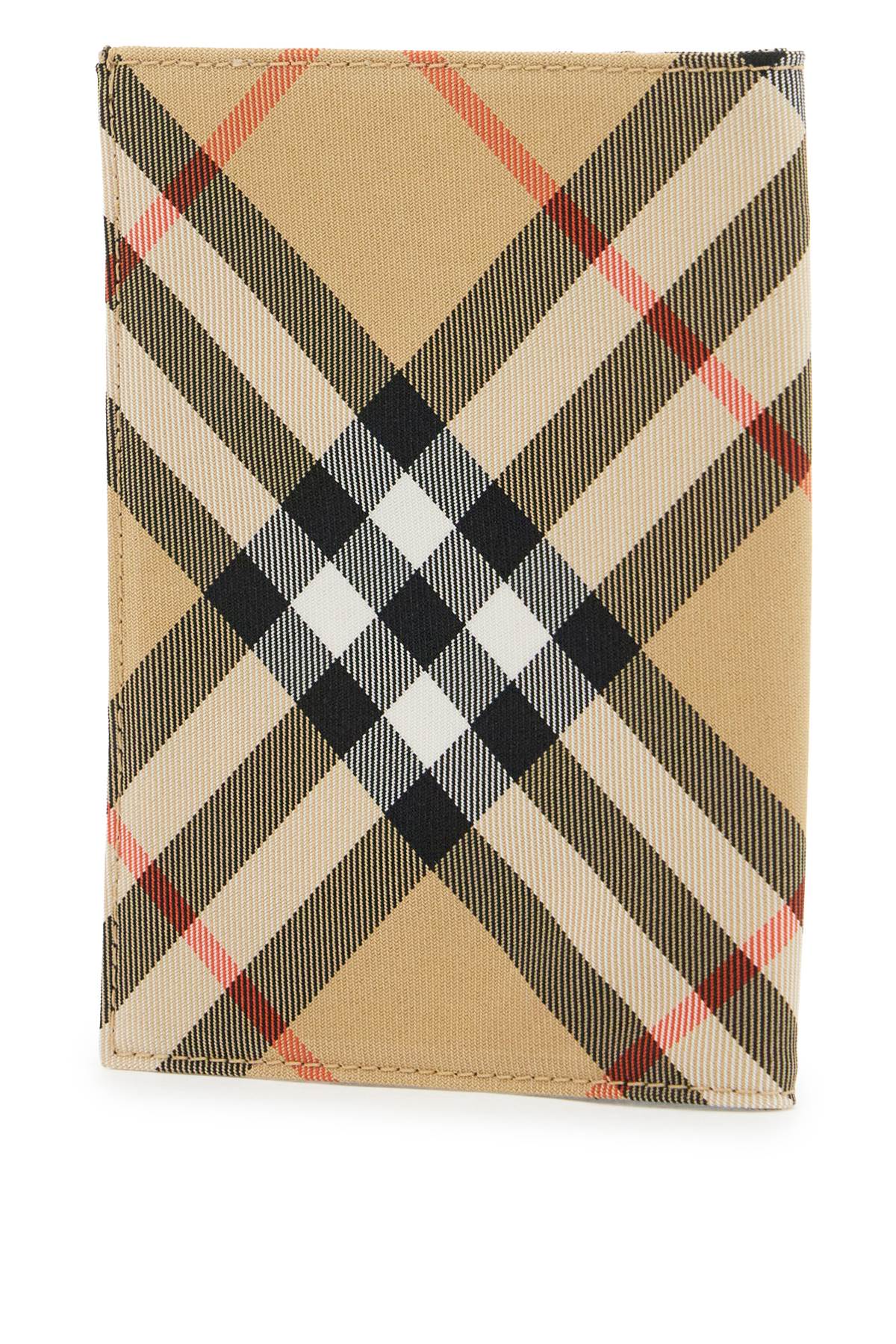 Shop Burberry Book Passport Holder For Travel In Beige