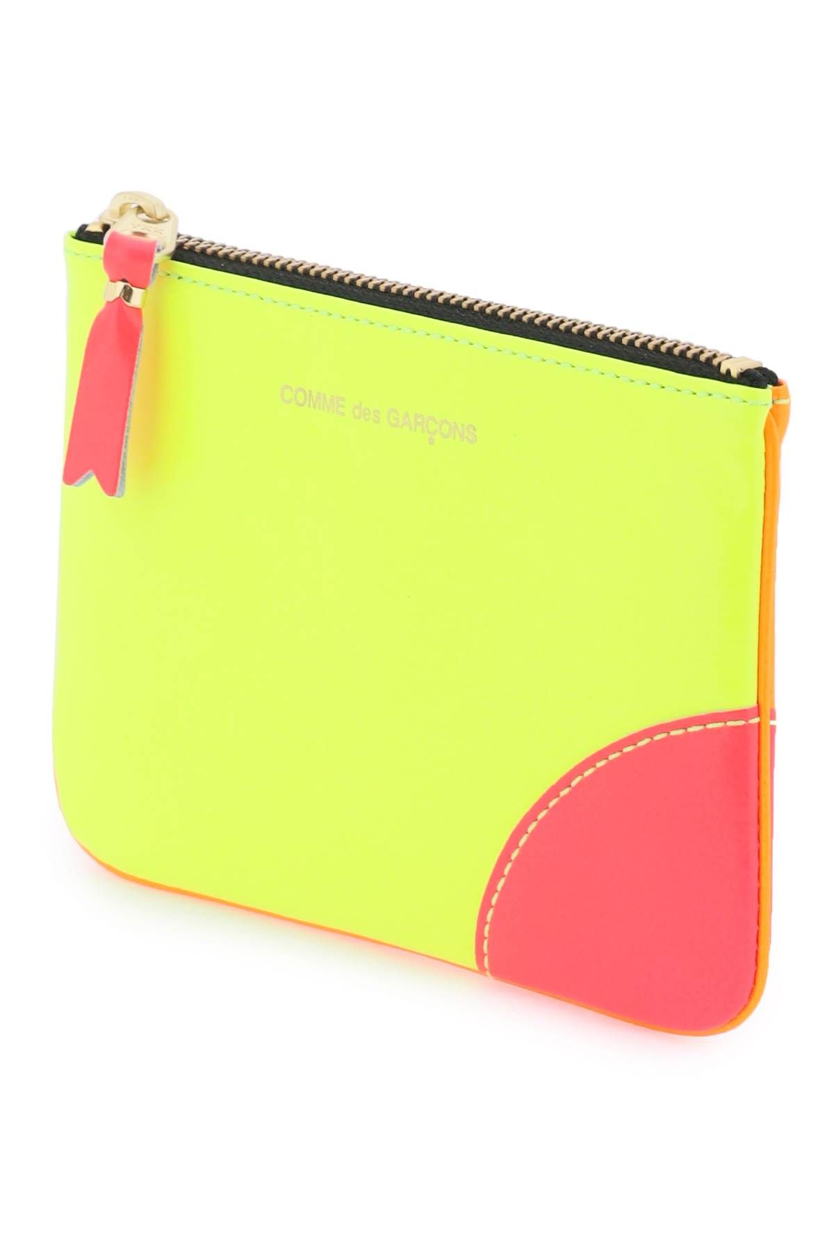 Shop Comme Des Garçons Fluo Mini Pouch In Orange,yellow,fluo