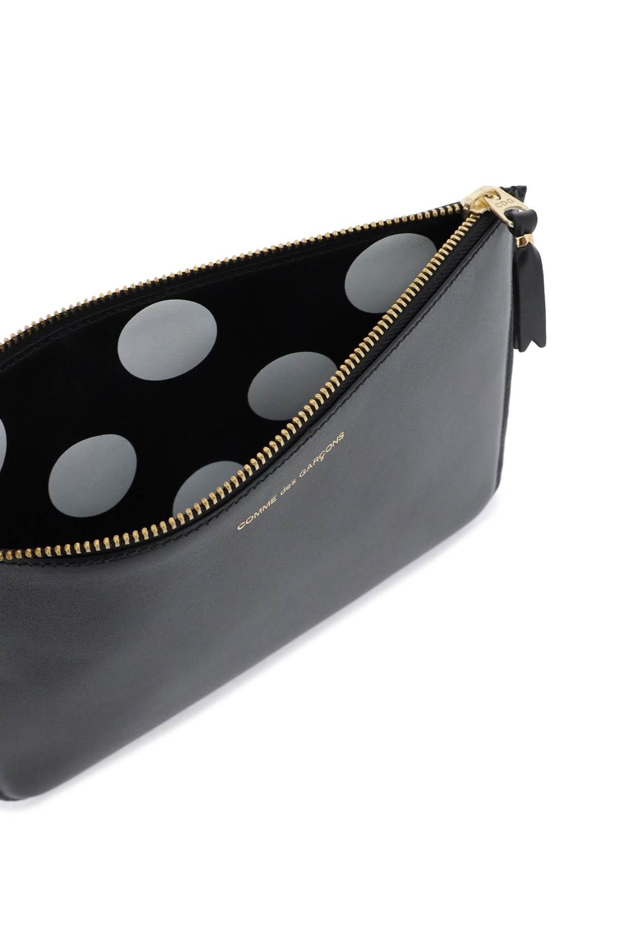 Shop Comme Des Garçons Leather Pouch In Black