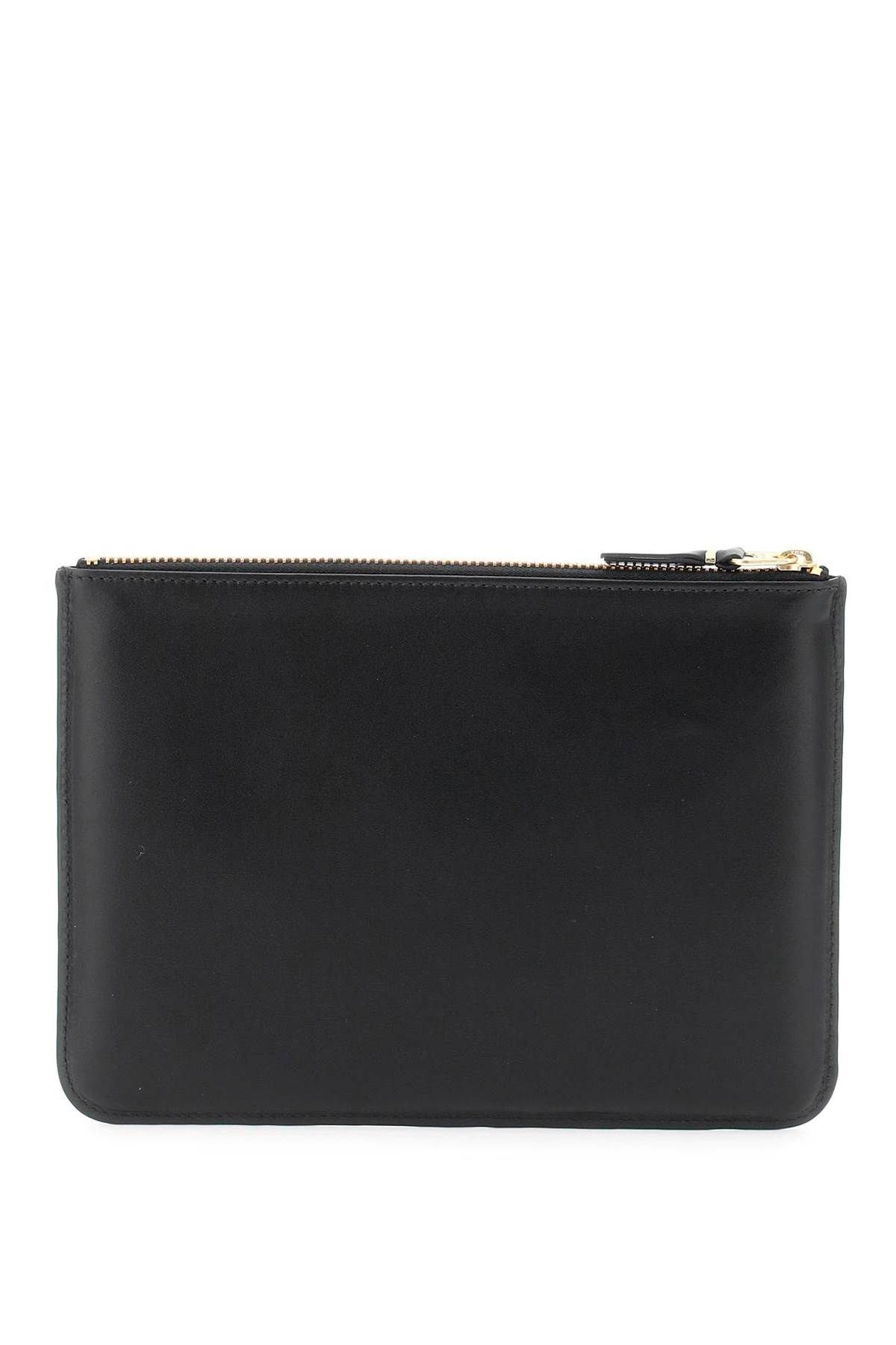 Shop Comme Des Garçons Leather Pouch In Black