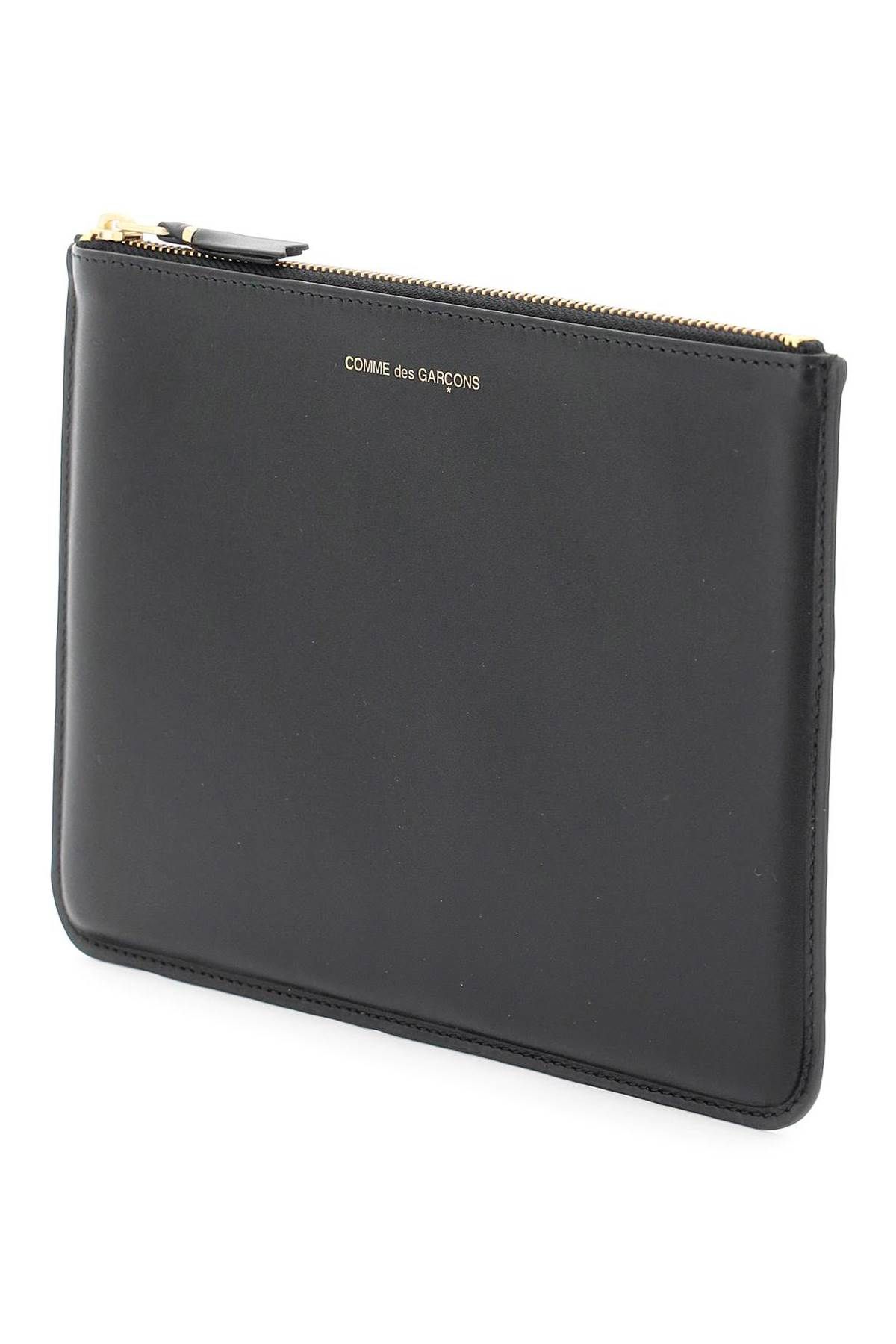 Shop Comme Des Garçons Leather Pouch In Black