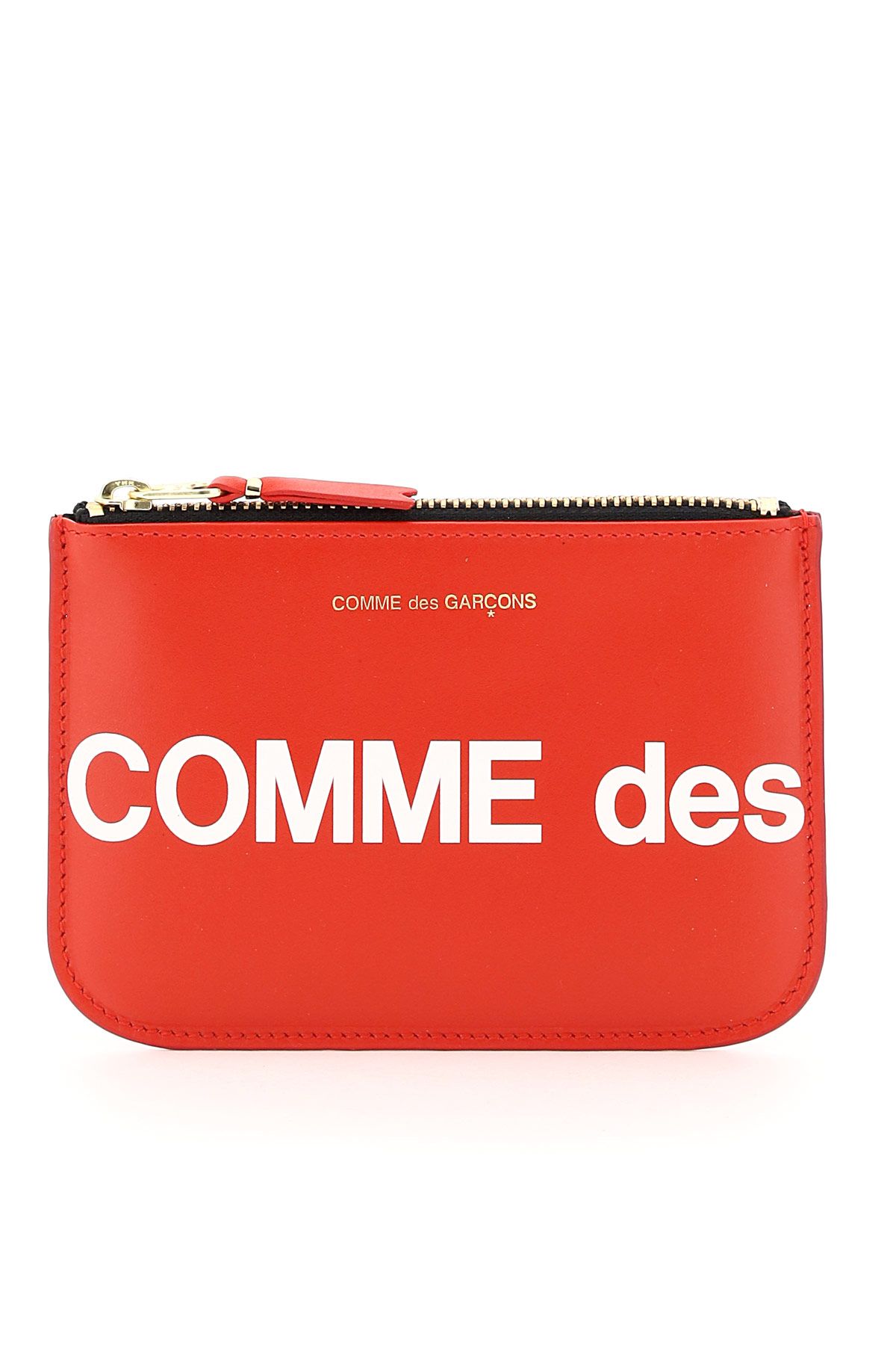 Shop Comme Des Garçons Huge Logo Pouch In Red