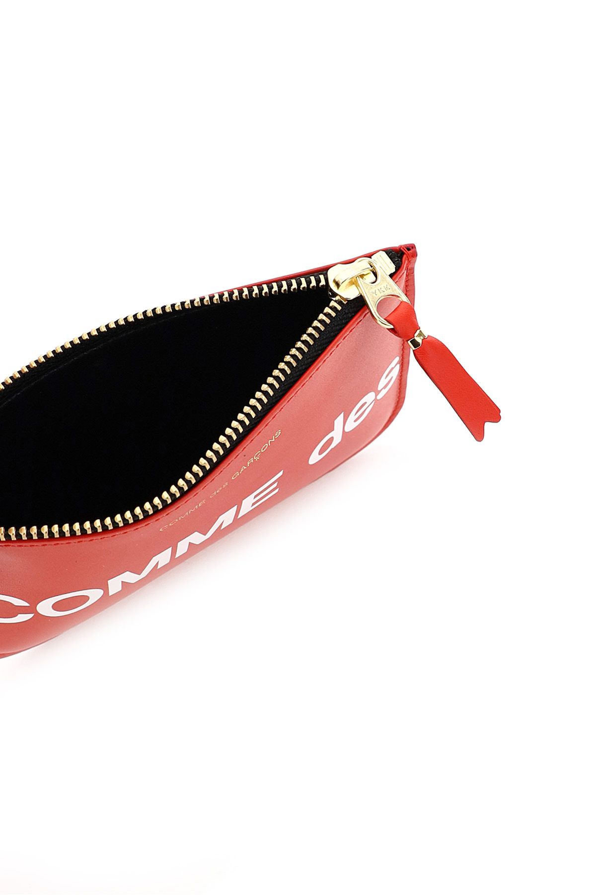 Shop Comme Des Garçons Huge Logo Pouch In Red