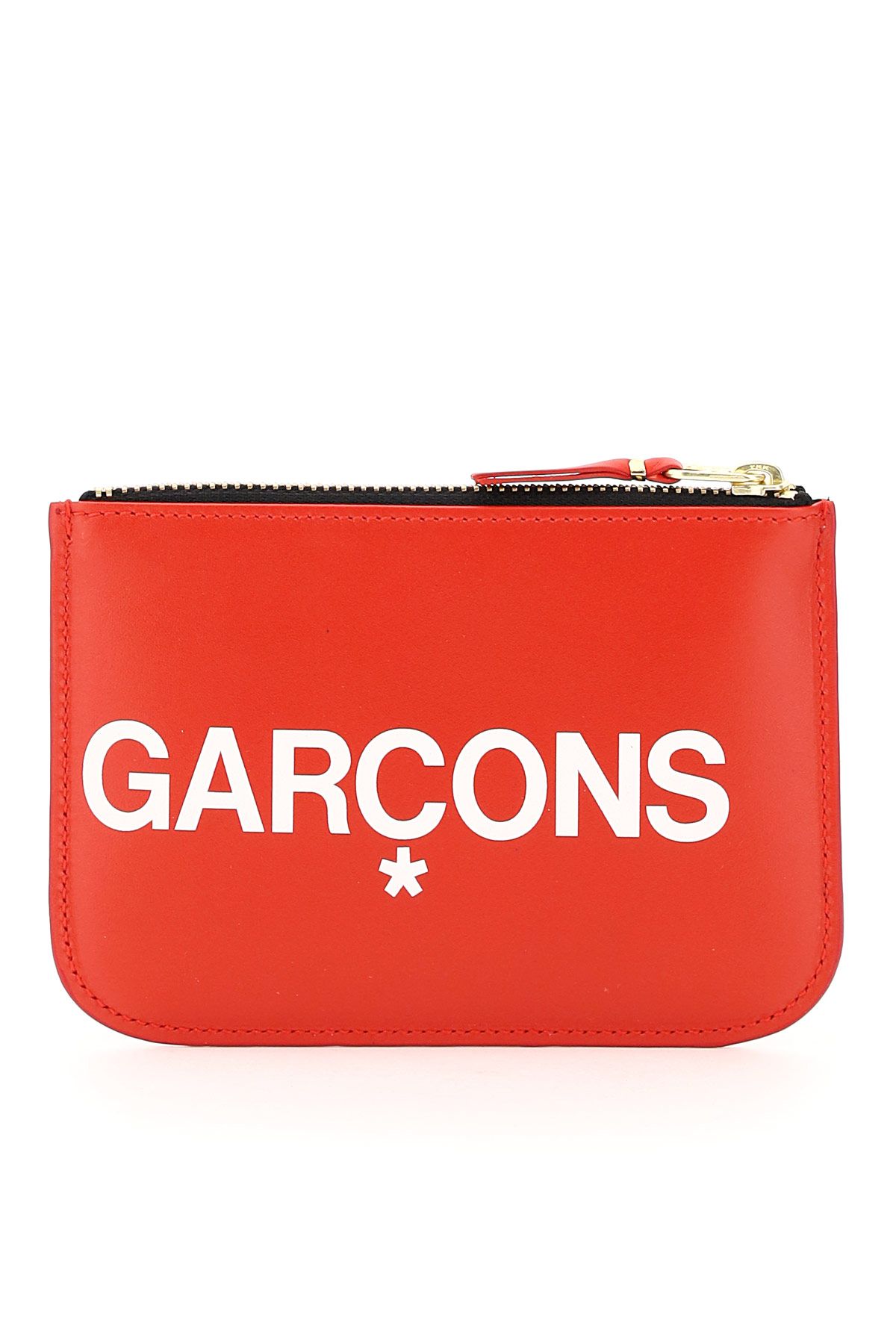 Shop Comme Des Garçons Huge Logo Pouch In Red