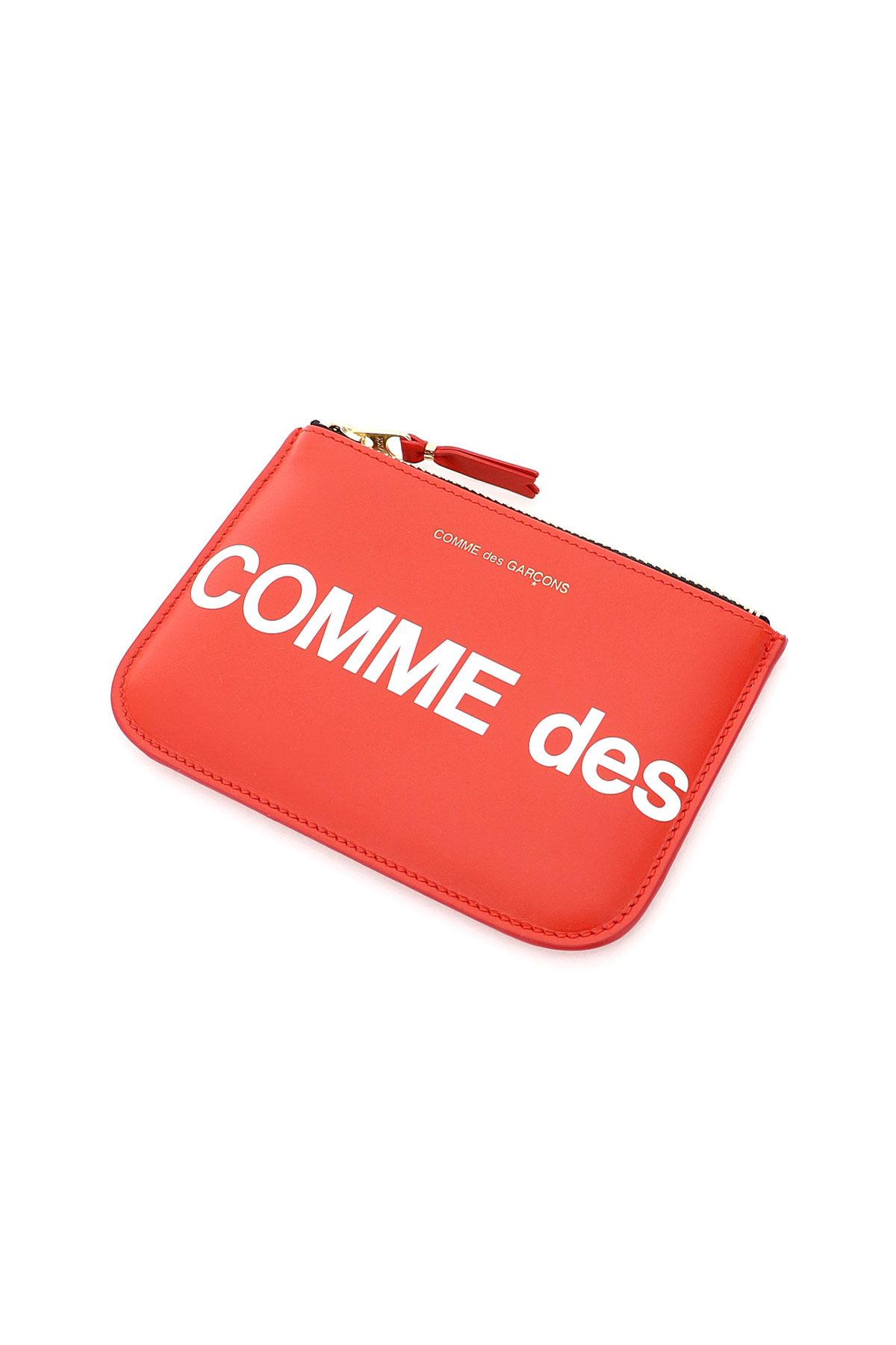 Shop Comme Des Garçons Huge Logo Pouch In Red