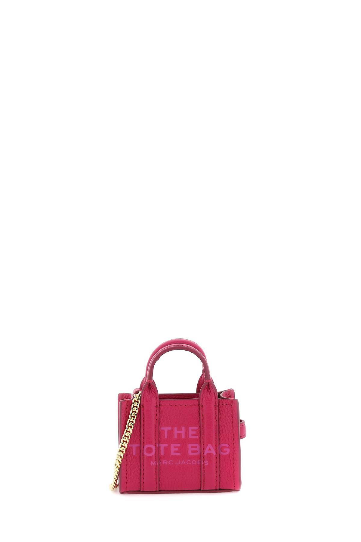 Shop Marc Jacobs The Nano Tote Bag Charm In Pink,fuchsia