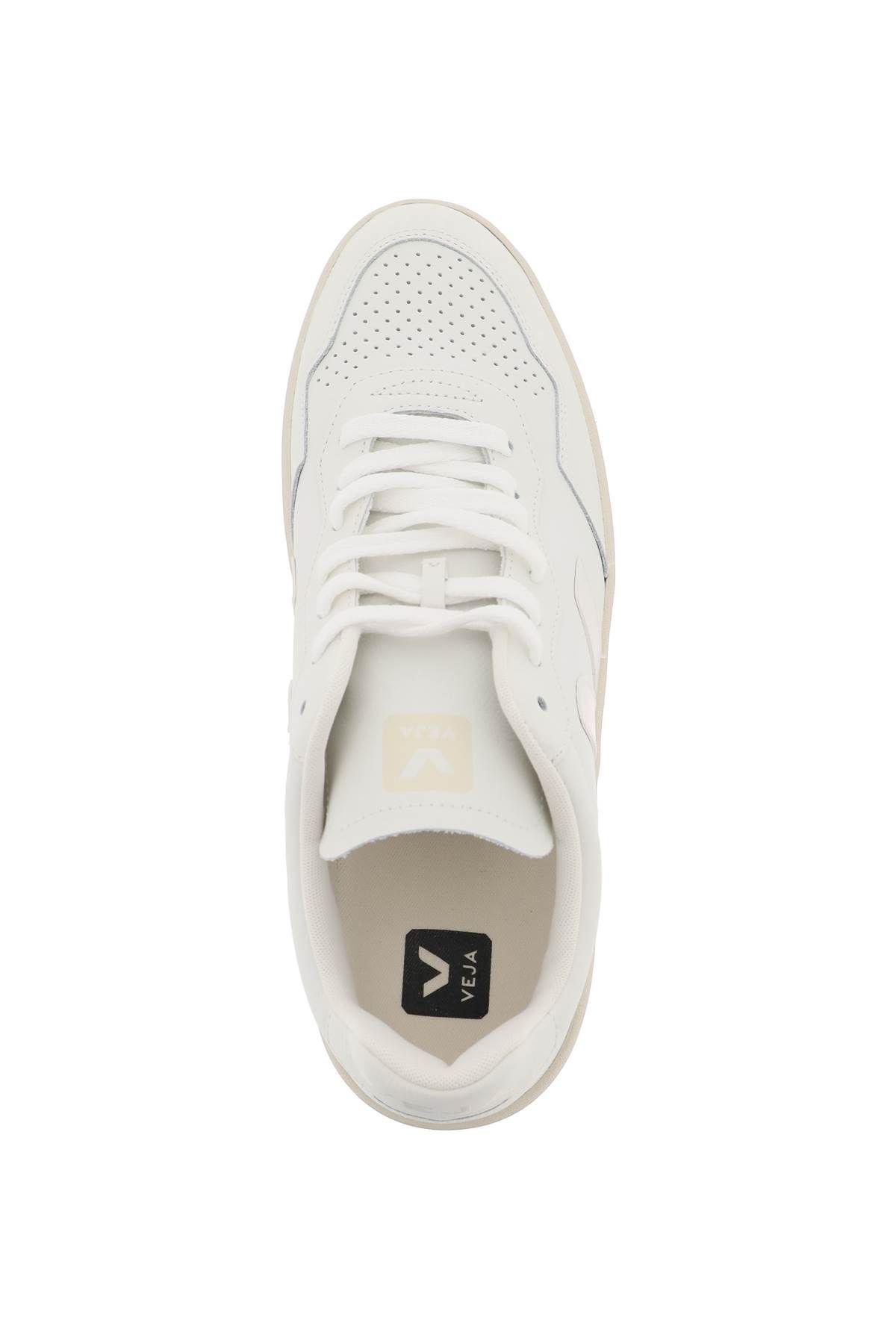 Shop Veja Leather V-90 Sne In White