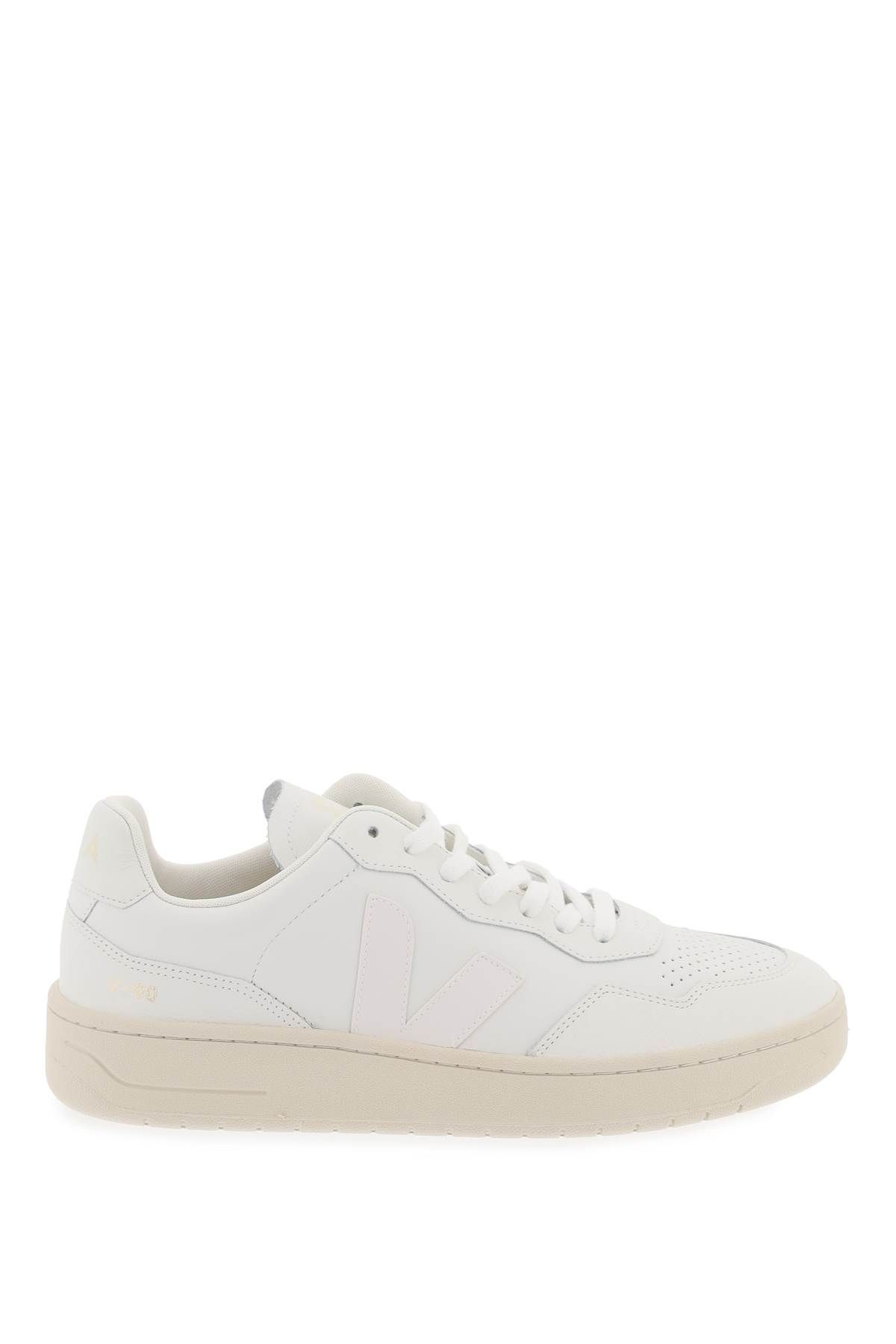 Shop Veja Leather V-90 Sne In White