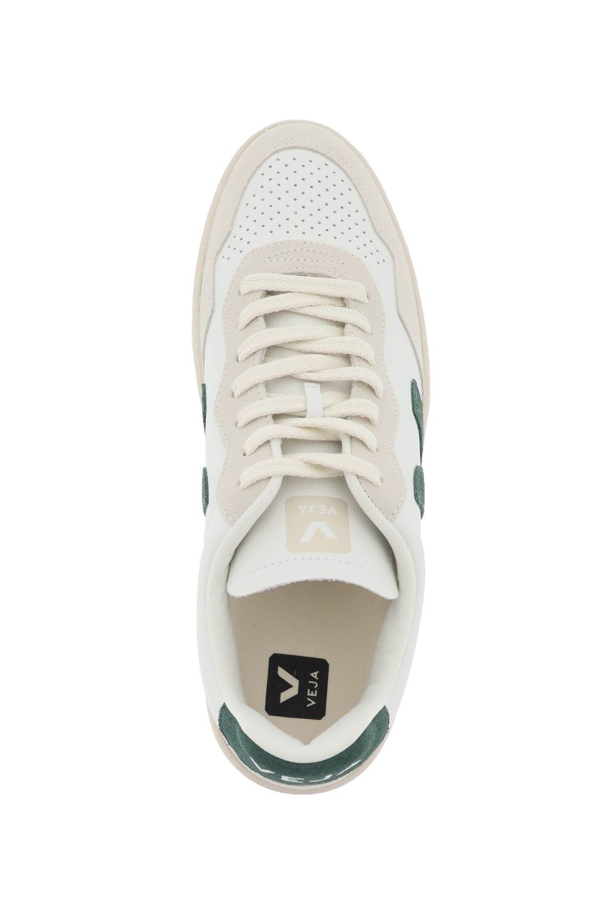 Shop Veja V-90 Sneakers In White