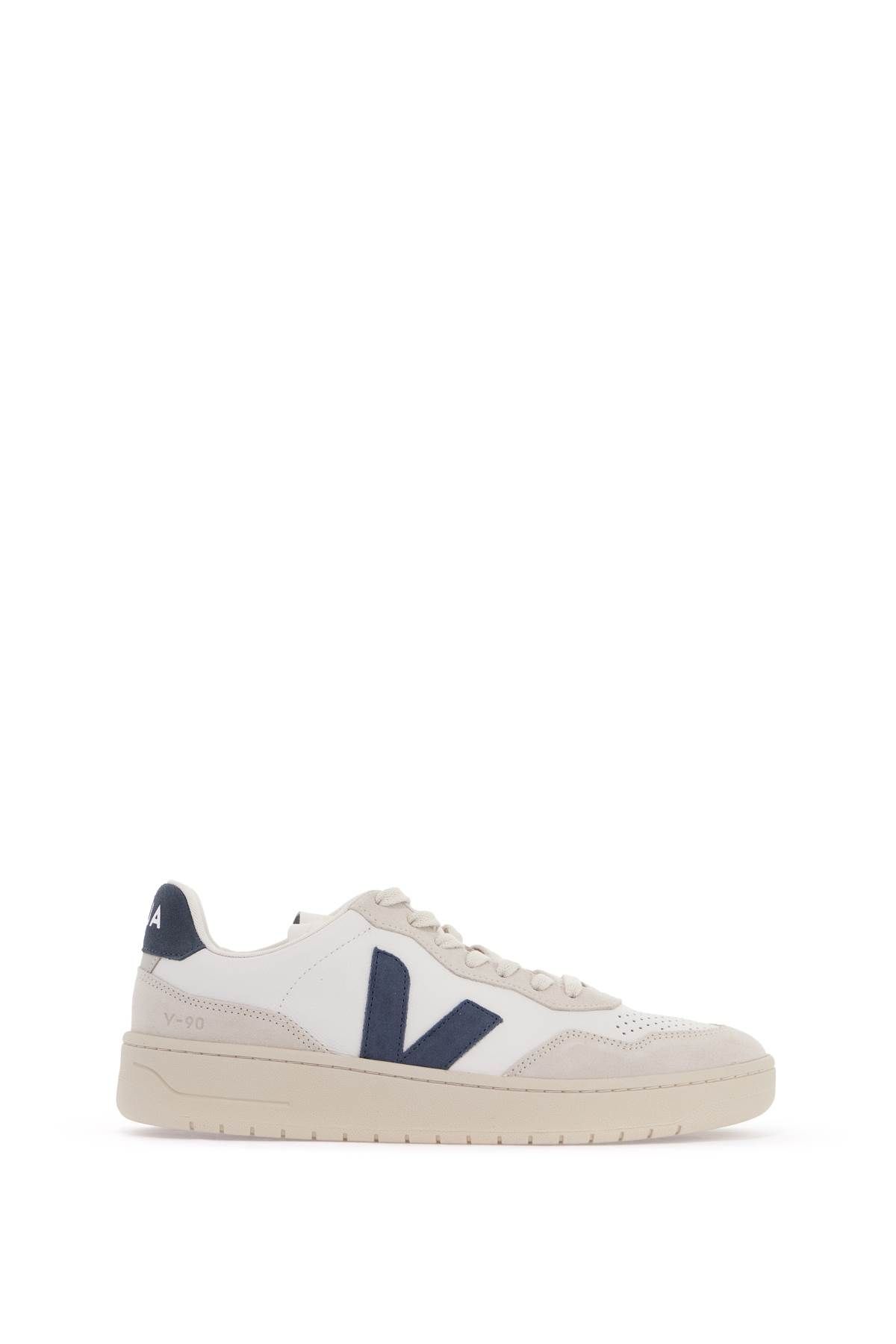 Shop Veja V-90 Sneakers In White