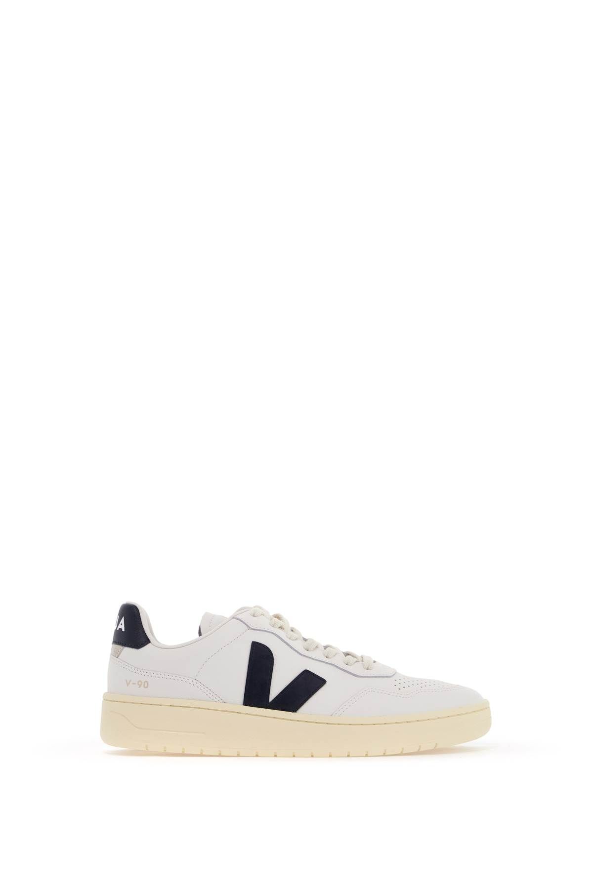 Shop Veja Leather V-90 Sne In White