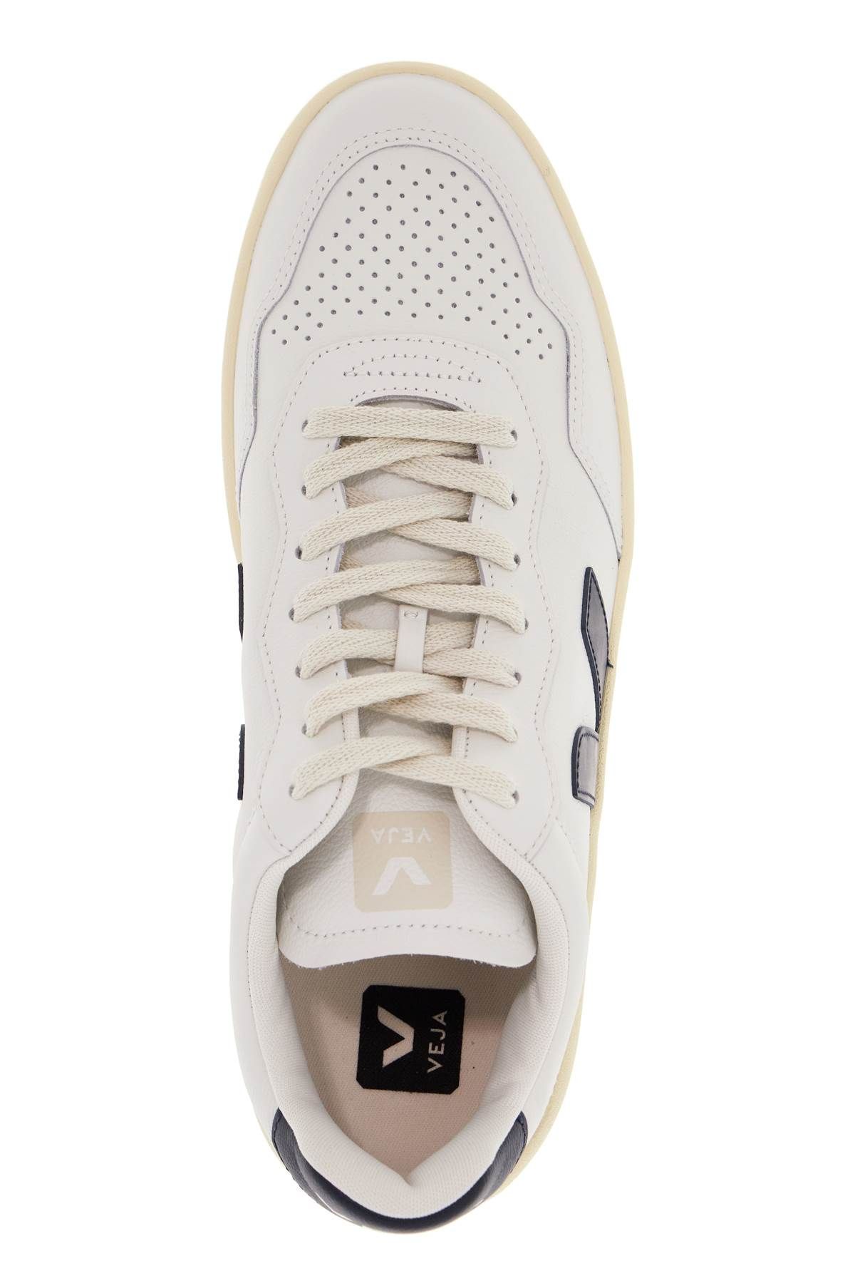 Shop Veja Leather V-90 Sne In White