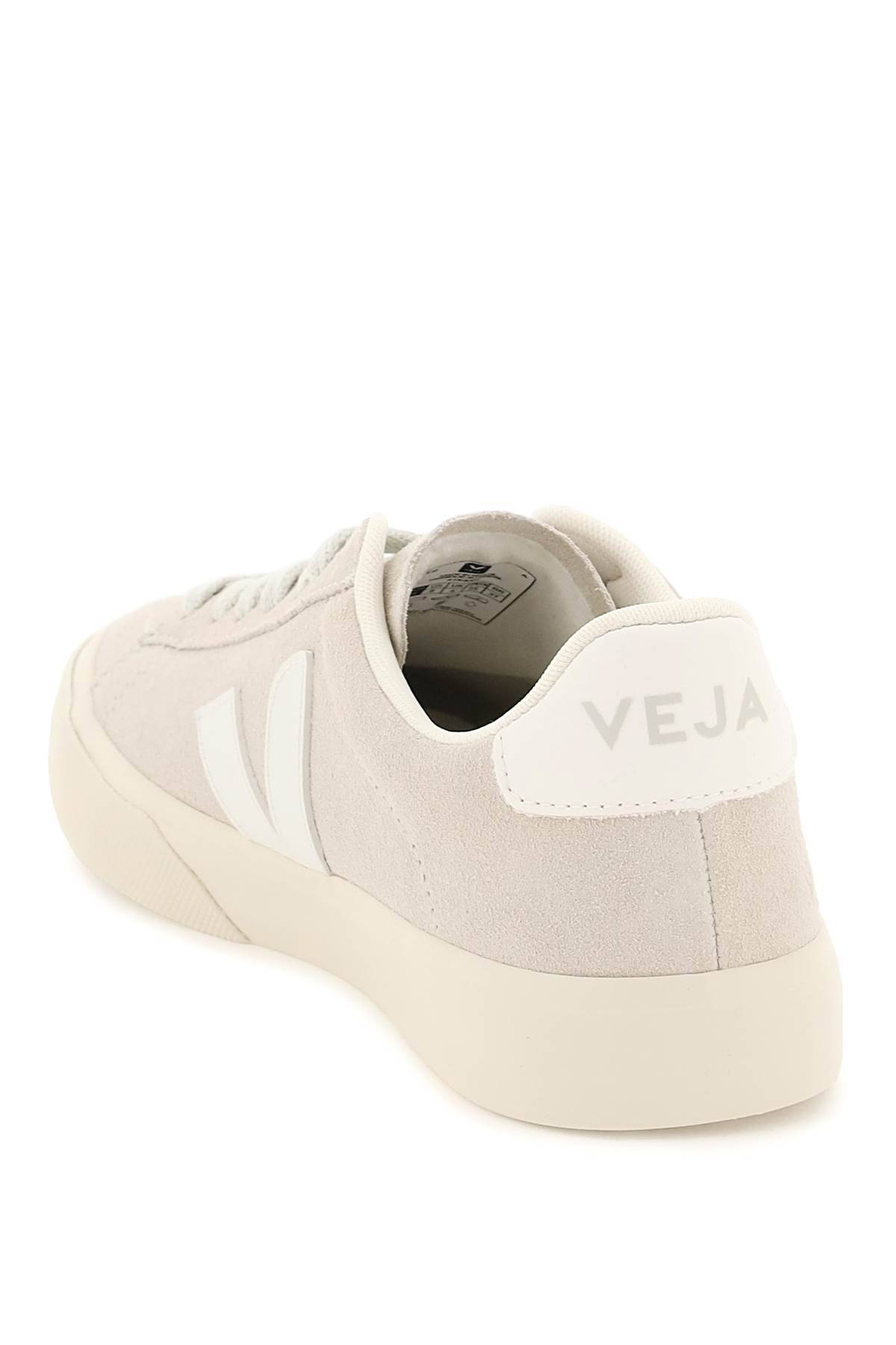 Shop Veja Chromefree Leather Campo Sneakers In Grey