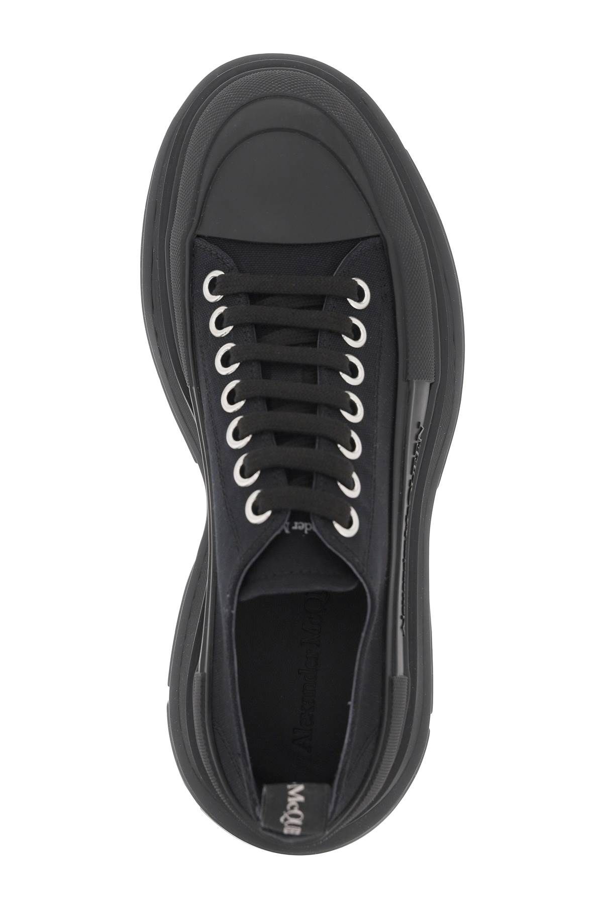 Shop Alexander Mcqueen Tread Slick Sneakers In Black