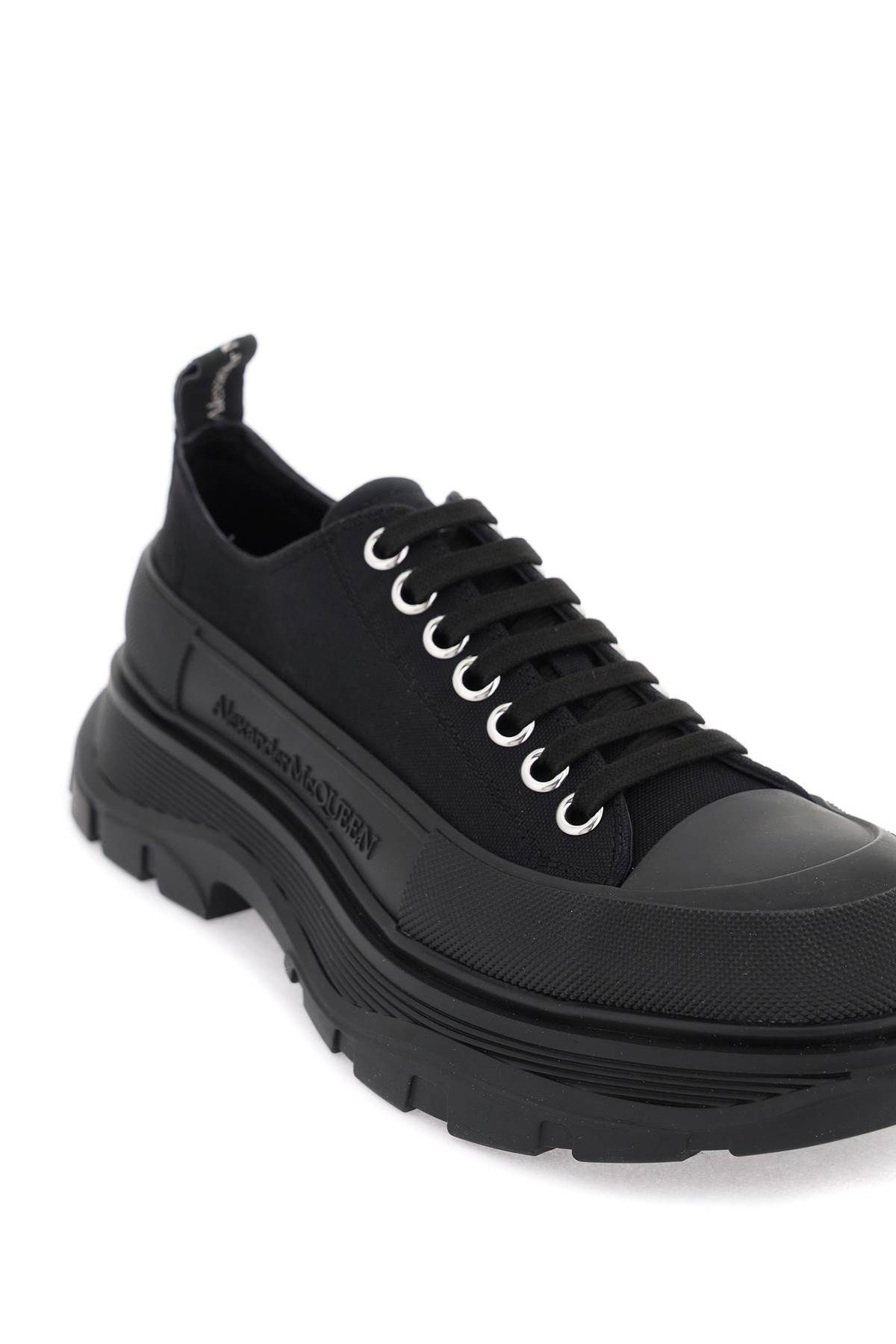 Shop Alexander Mcqueen Tread Slick Sneakers In Black