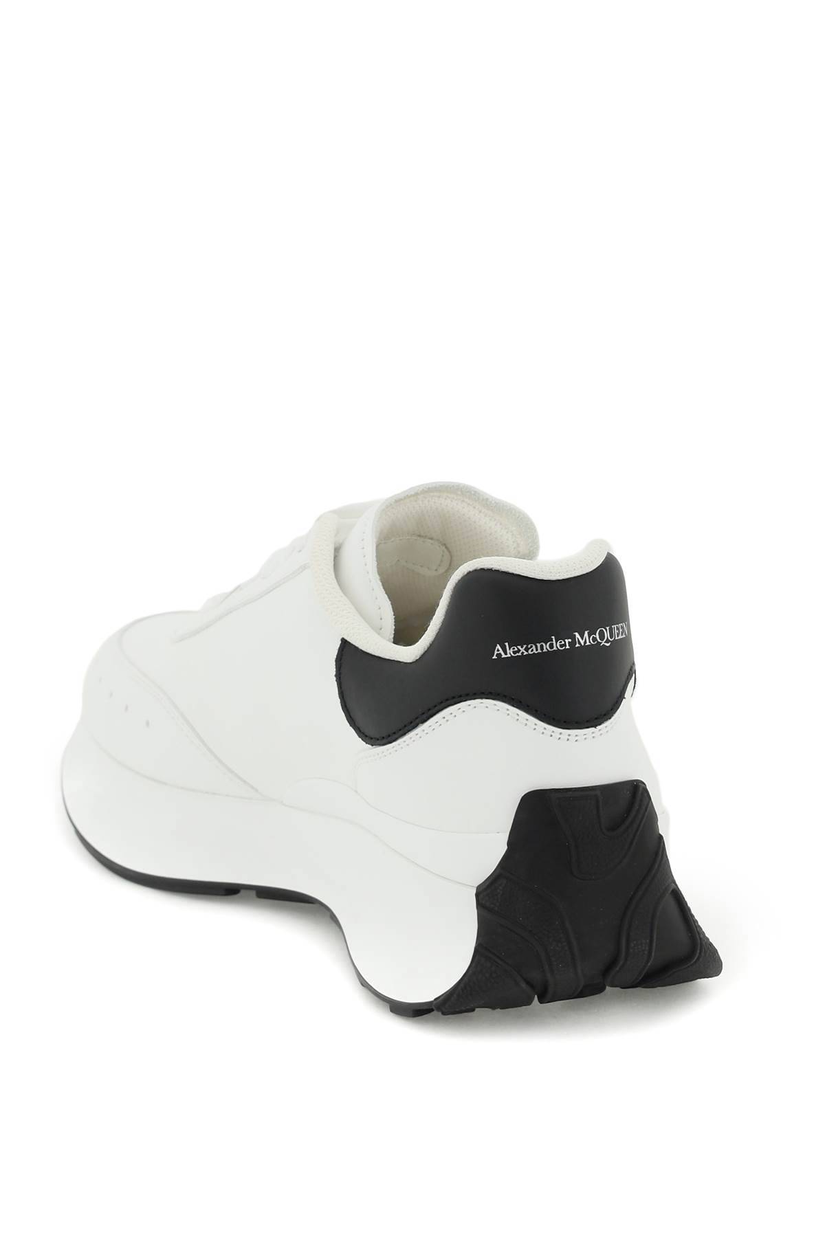 Shop Alexander Mcqueen Sprint Runner Sneakers In White,black