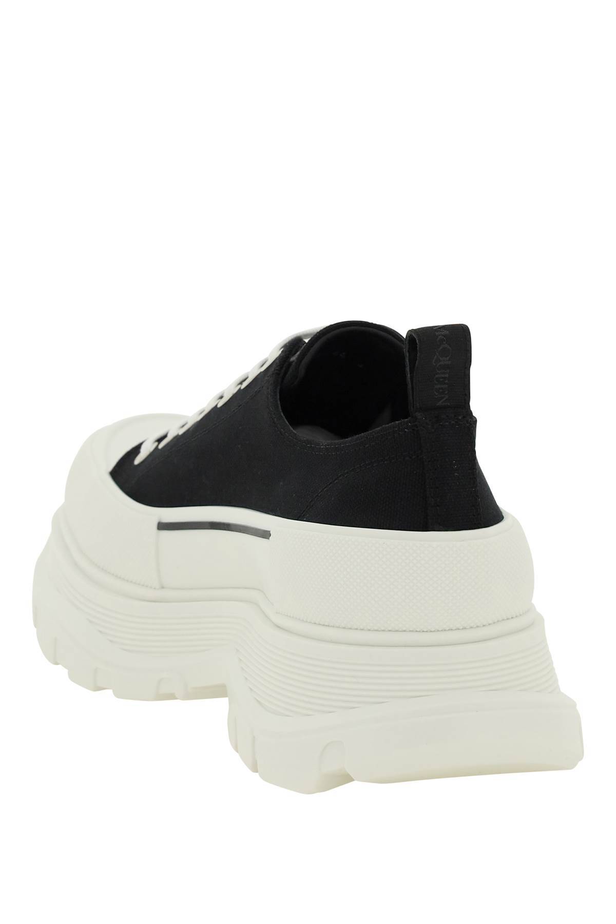 Shop Alexander Mcqueen Tread Slick Sneakers In White,black