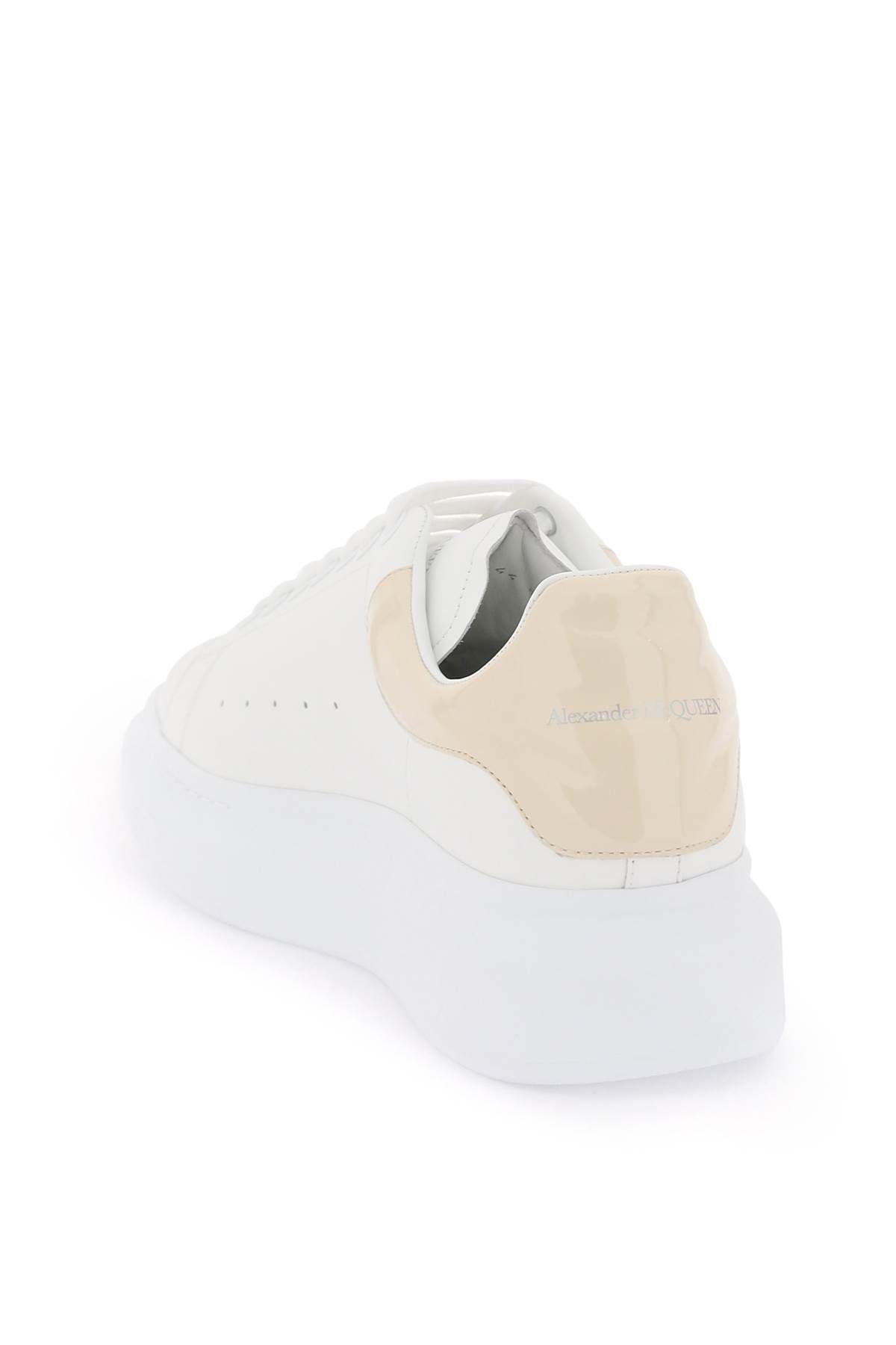 Shop Alexander Mcqueen Oversize Sneakers In White,beige
