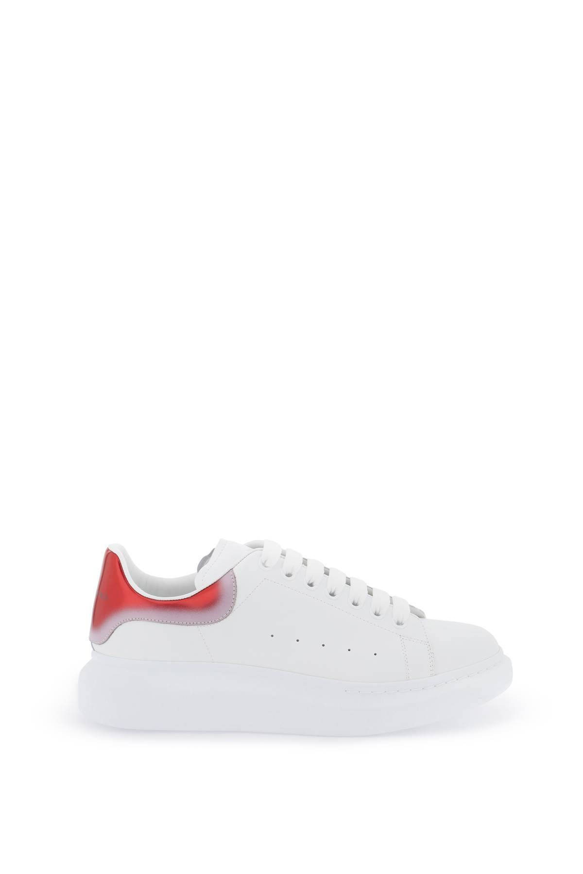 Shop Alexander Mcqueen Oversize Sneakers In White,red