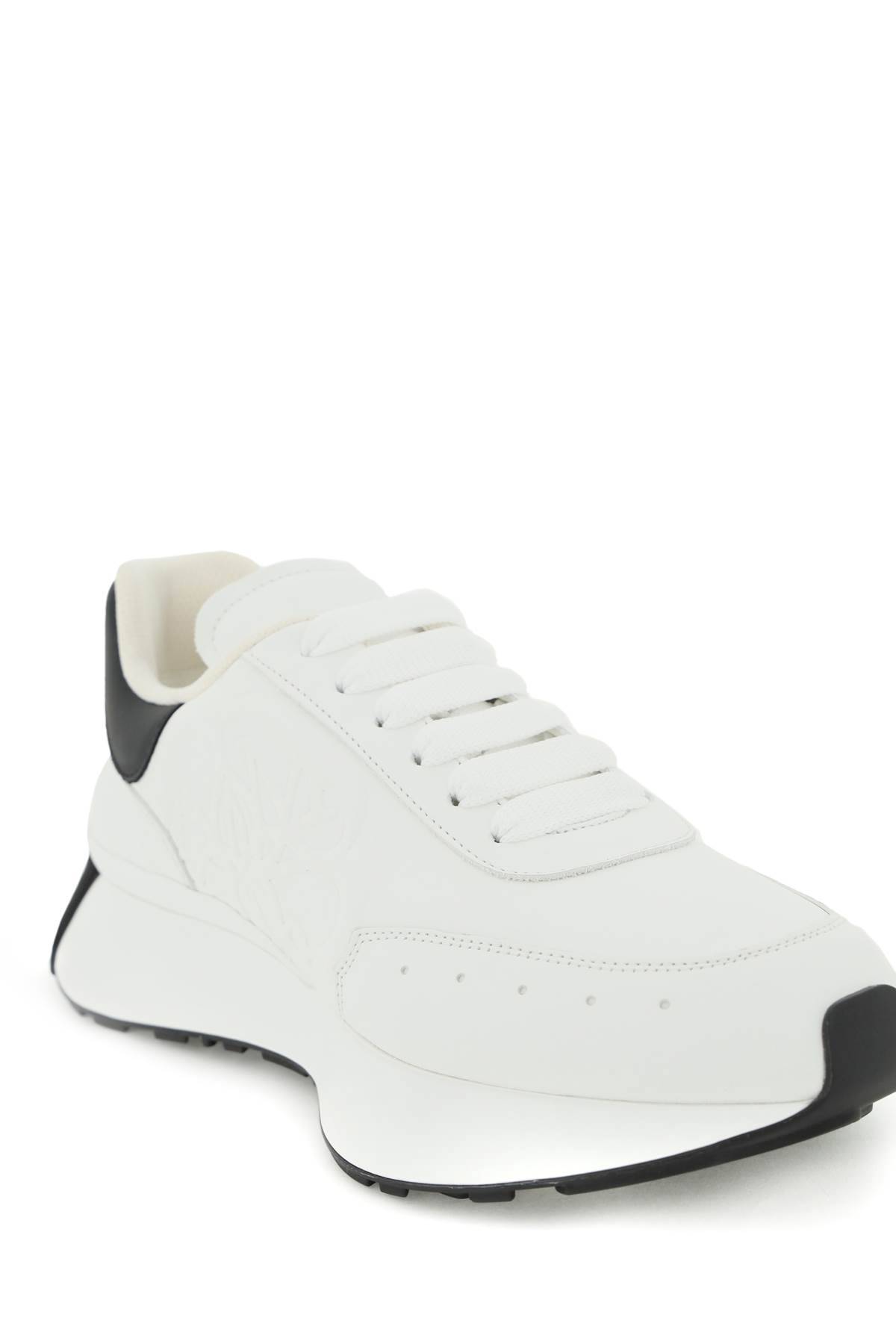 Shop Alexander Mcqueen Sprint Runner Sneakers In White,black