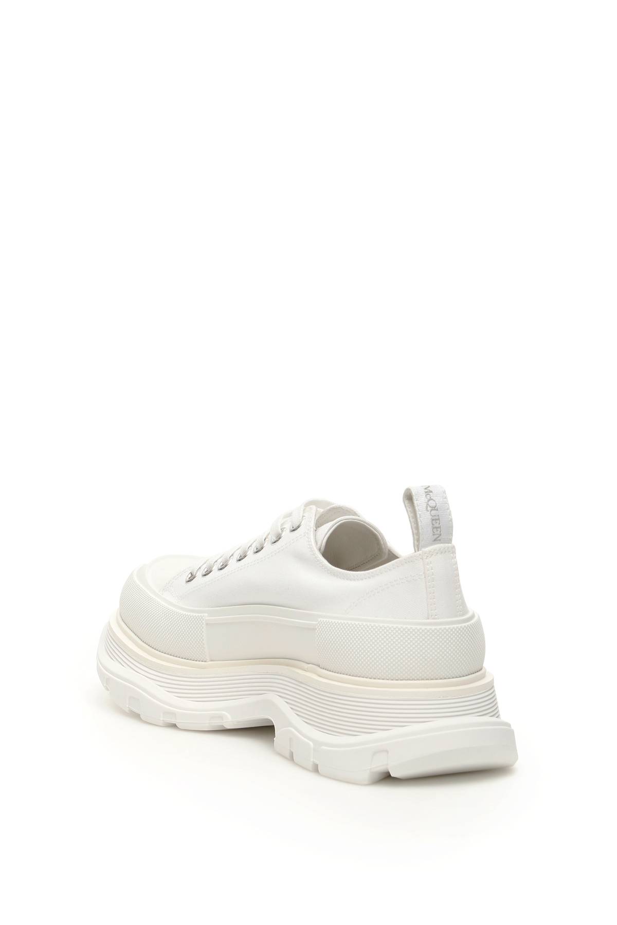 Shop Alexander Mcqueen Tread Sleek Sneakers In White