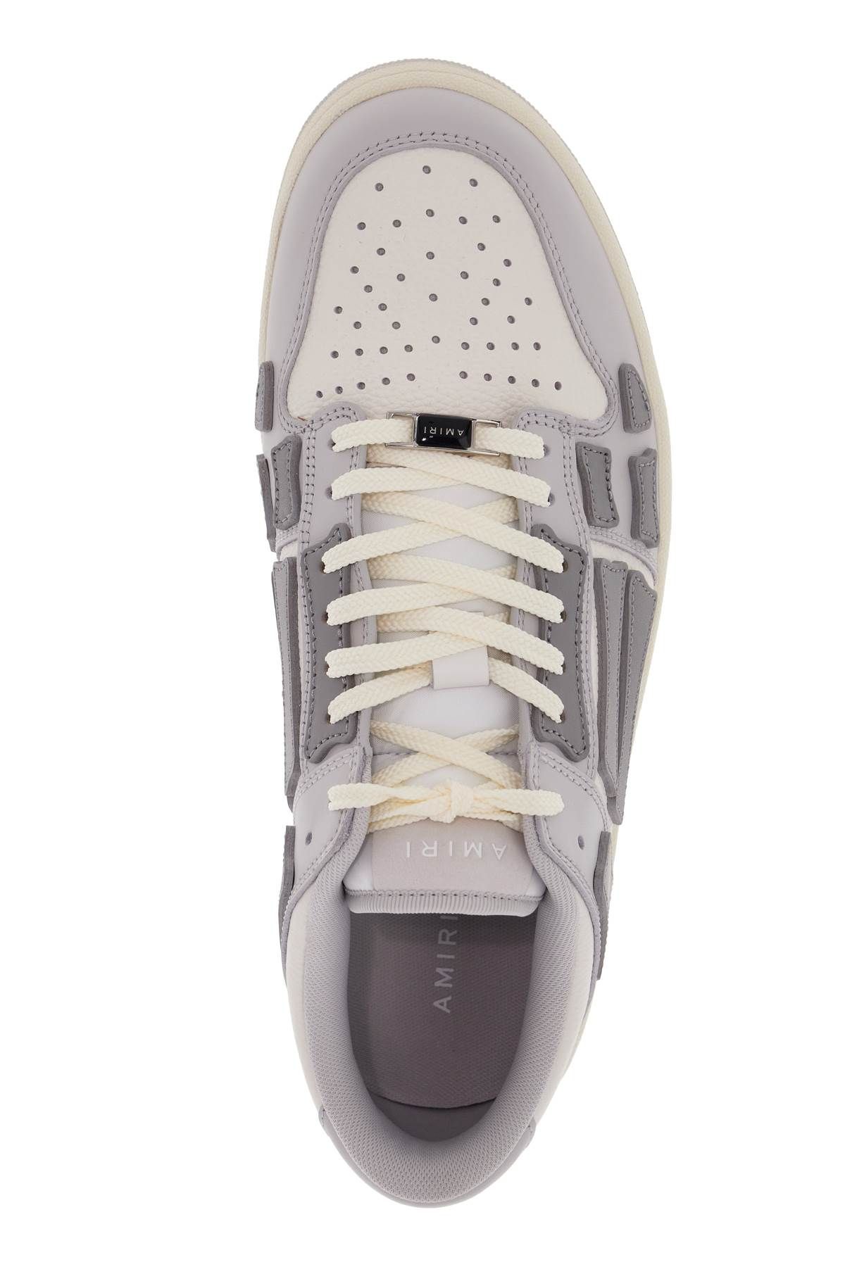 Shop Amiri Skel Top Low Sneakers In White