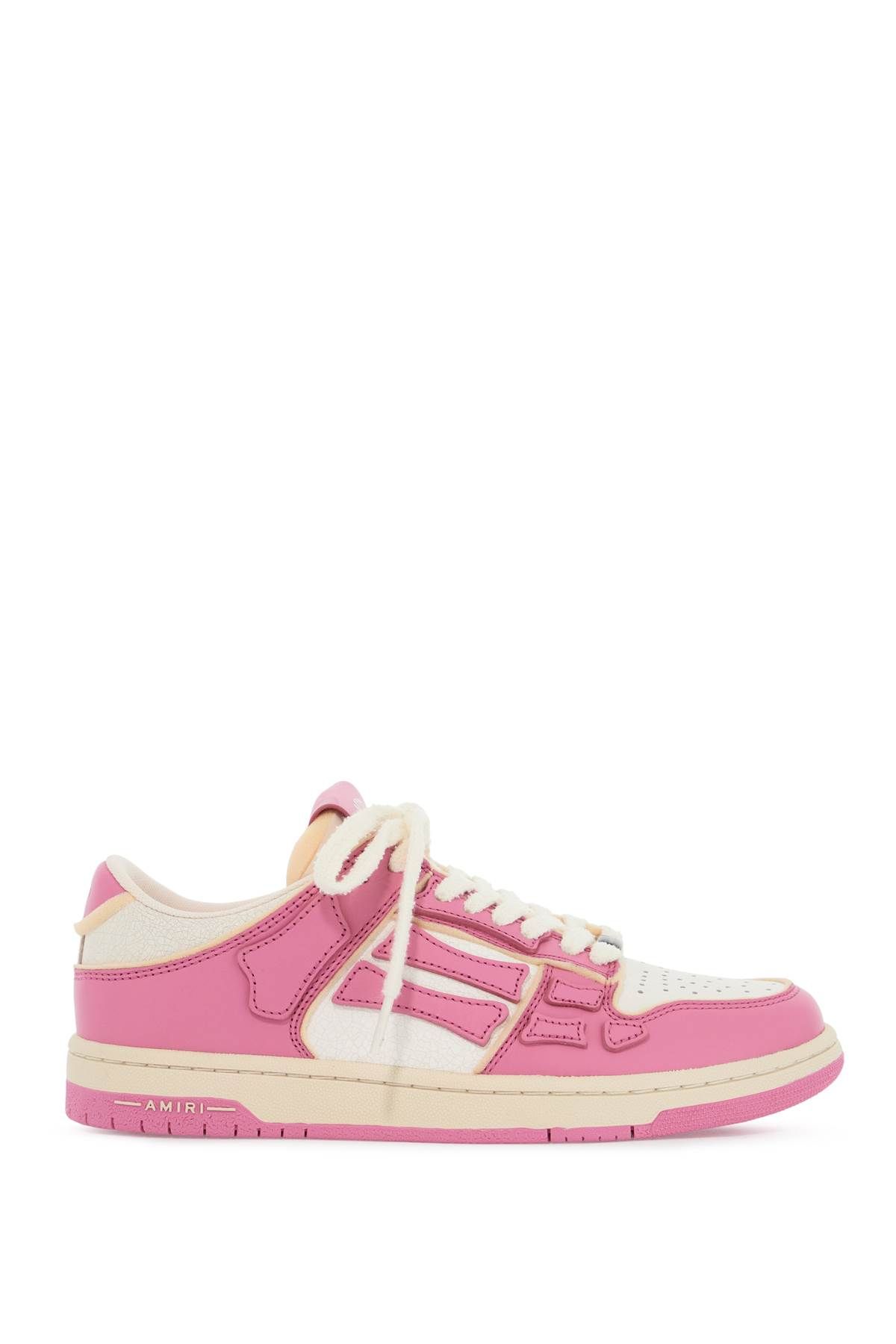 Shop Amiri Collegiate Skel Top Low Sneakers In Pink