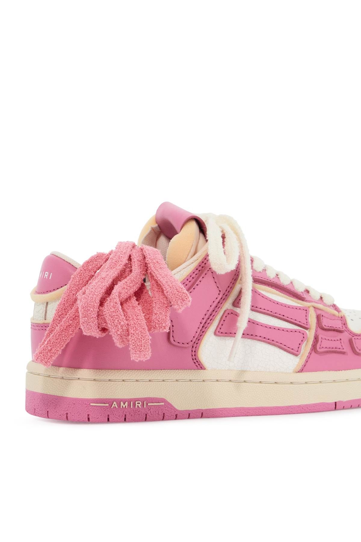 Shop Amiri Collegiate Skel Top Low Sneakers In Pink