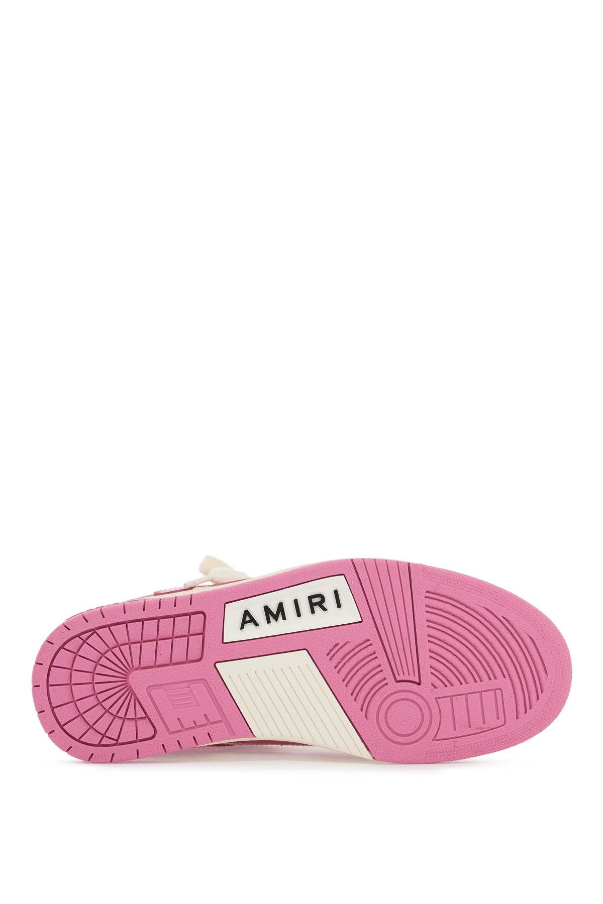 Shop Amiri Collegiate Skel Top Low Sneakers In Pink