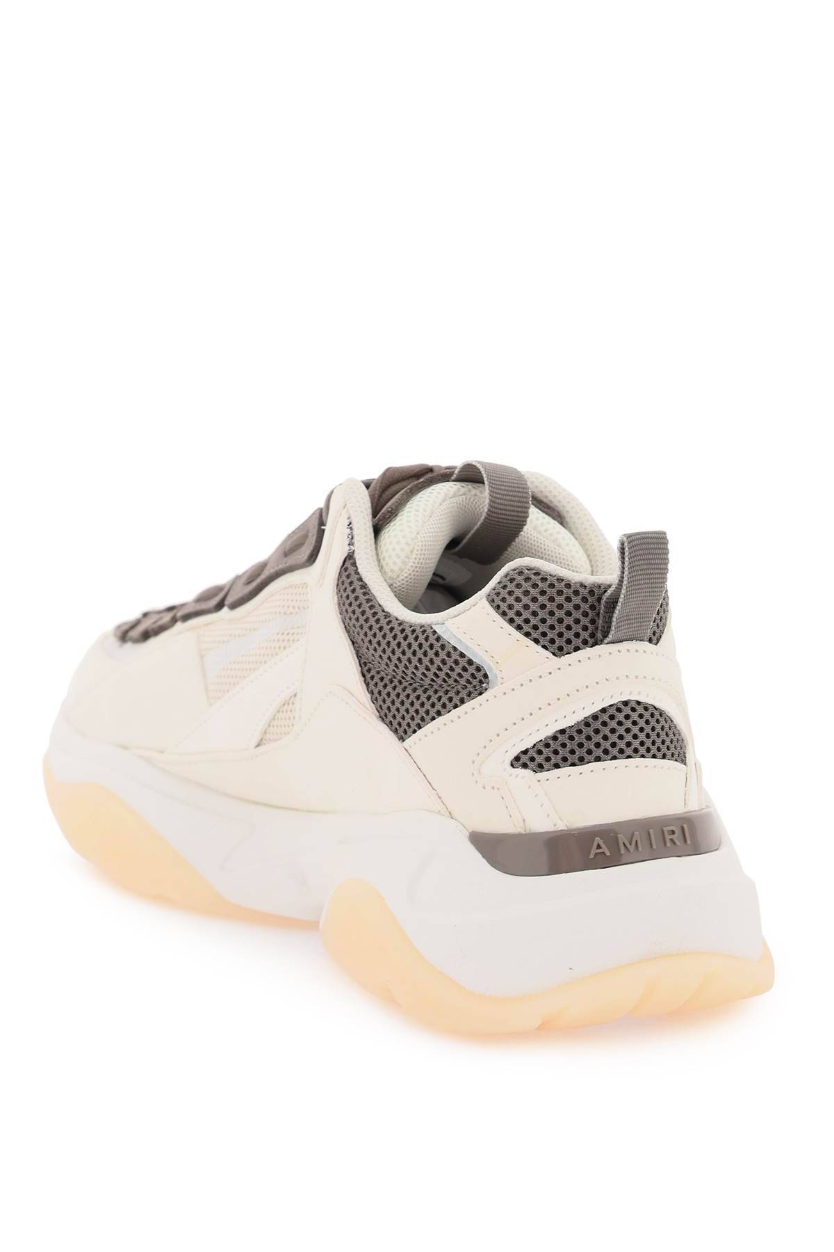 Shop Amiri Bone Sneakers In White,grey