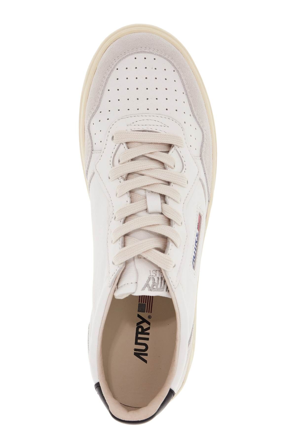 Shop Autry Leather Medalist Low Sneakers In White