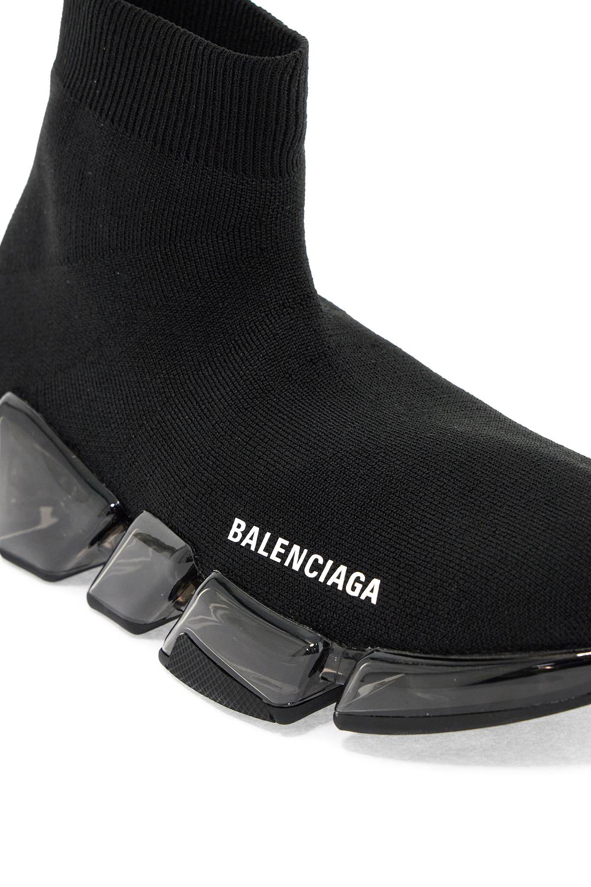 Shop Balenciaga 'speed 2.0 Full Clear In Black