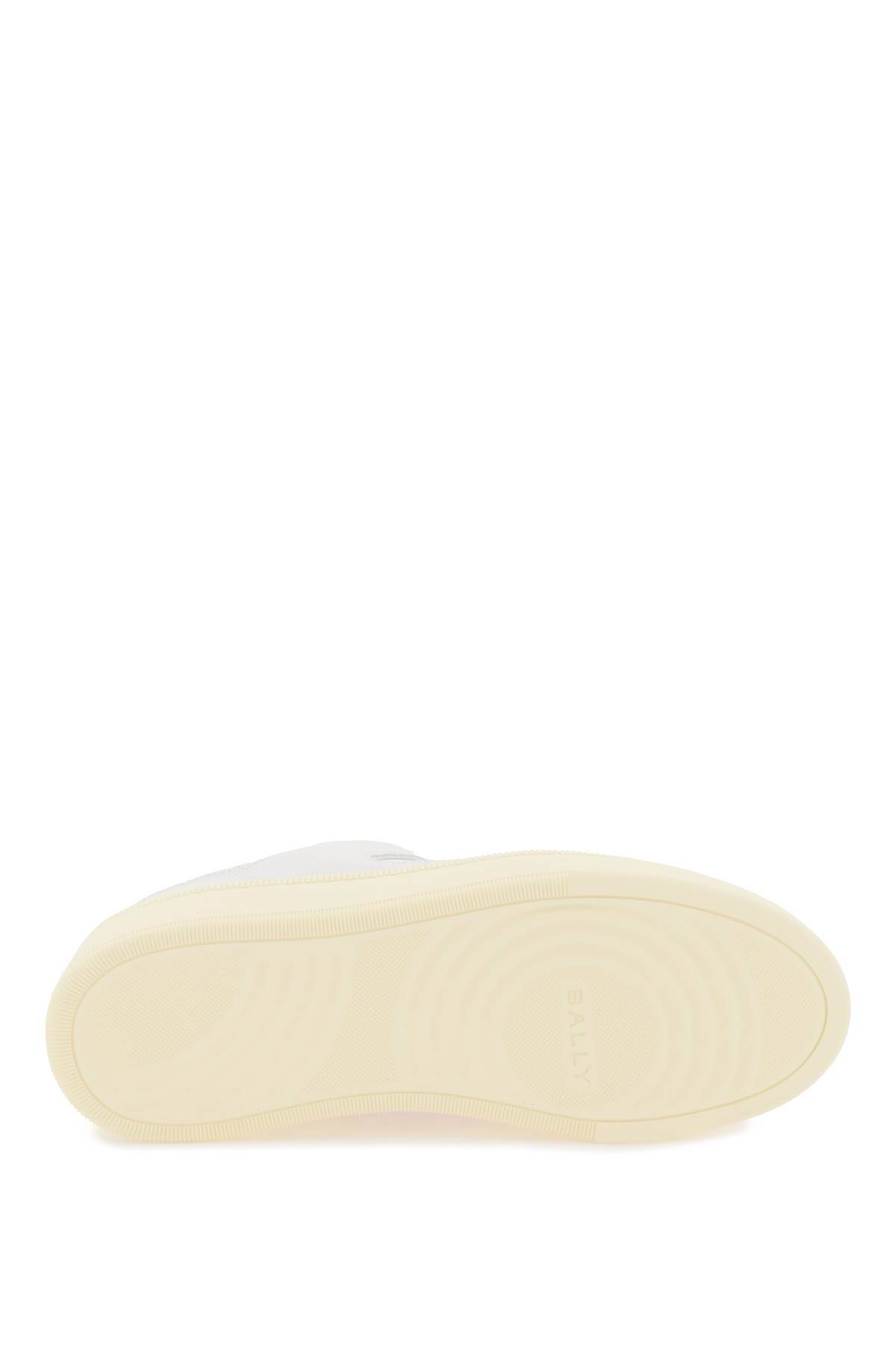 Shop Bally Leather Riweira Sneakers In White,pink