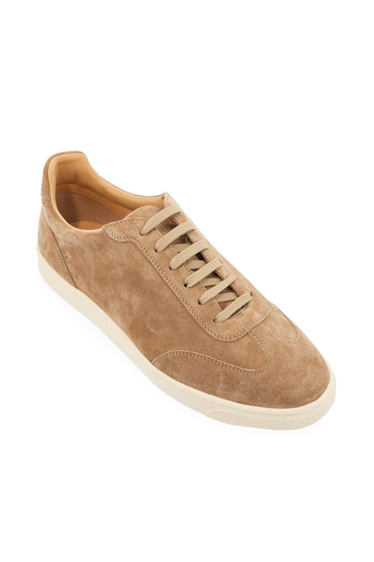 Shop Brunello Cucinelli Suede Sneakers In Six In Beige