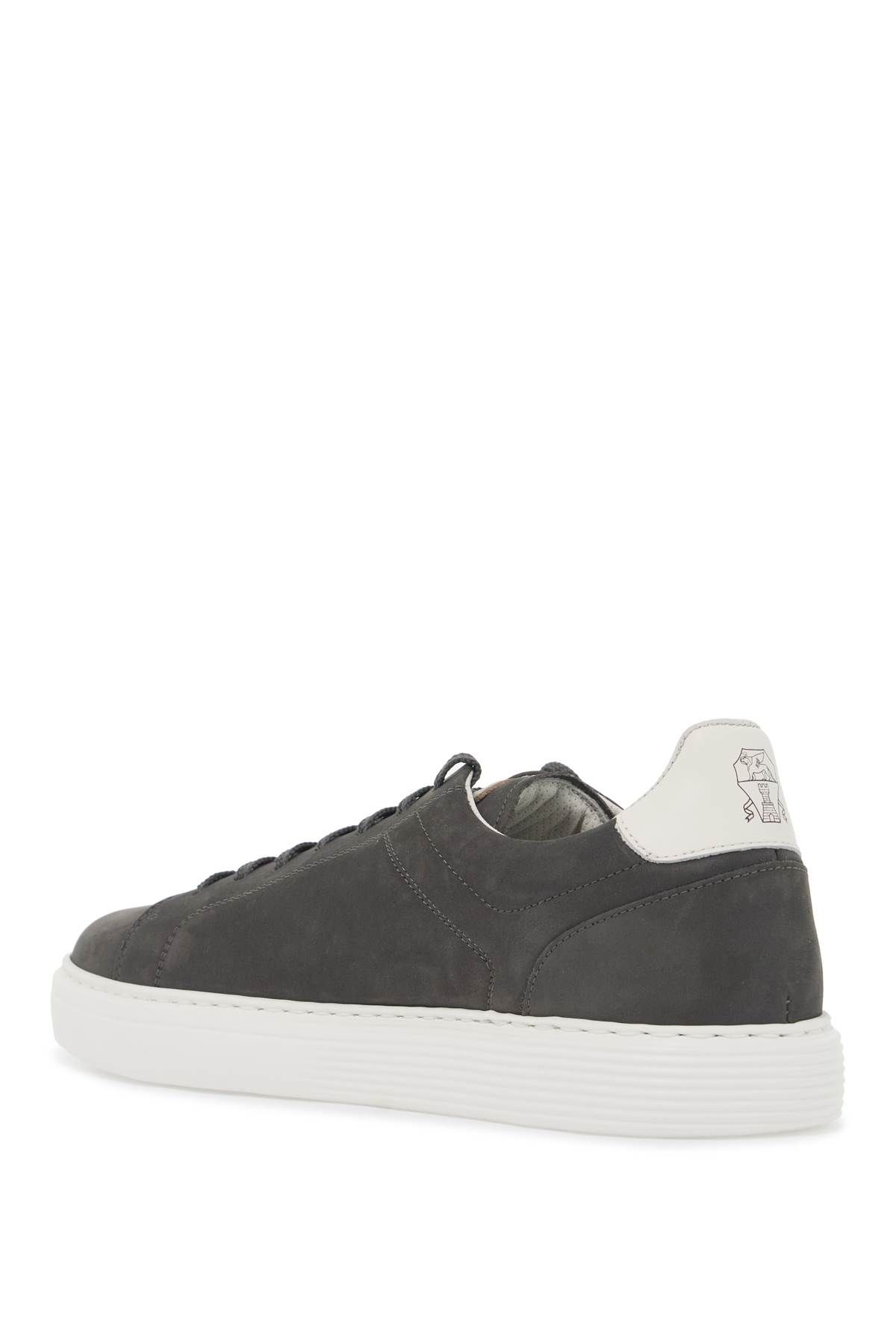 Shop Brunello Cucinelli Nubuck Sneakers In Grey